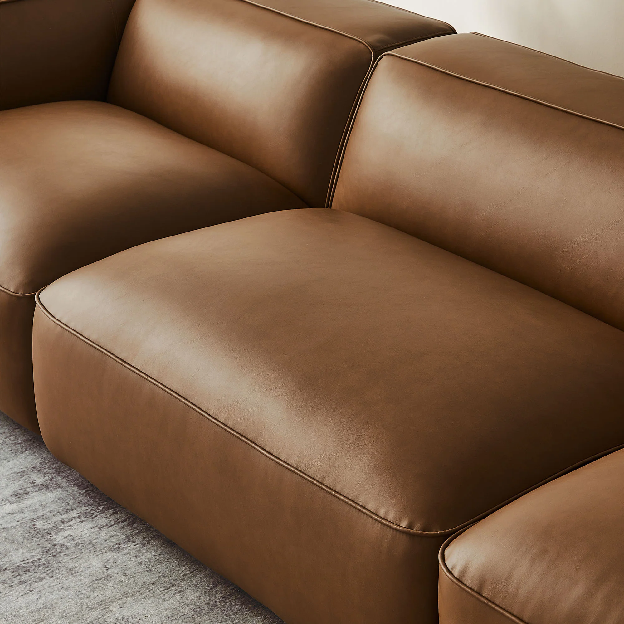 Auren 3-Piece Upholstered Vegan Leather Modular Sofa by Modway - Image 11