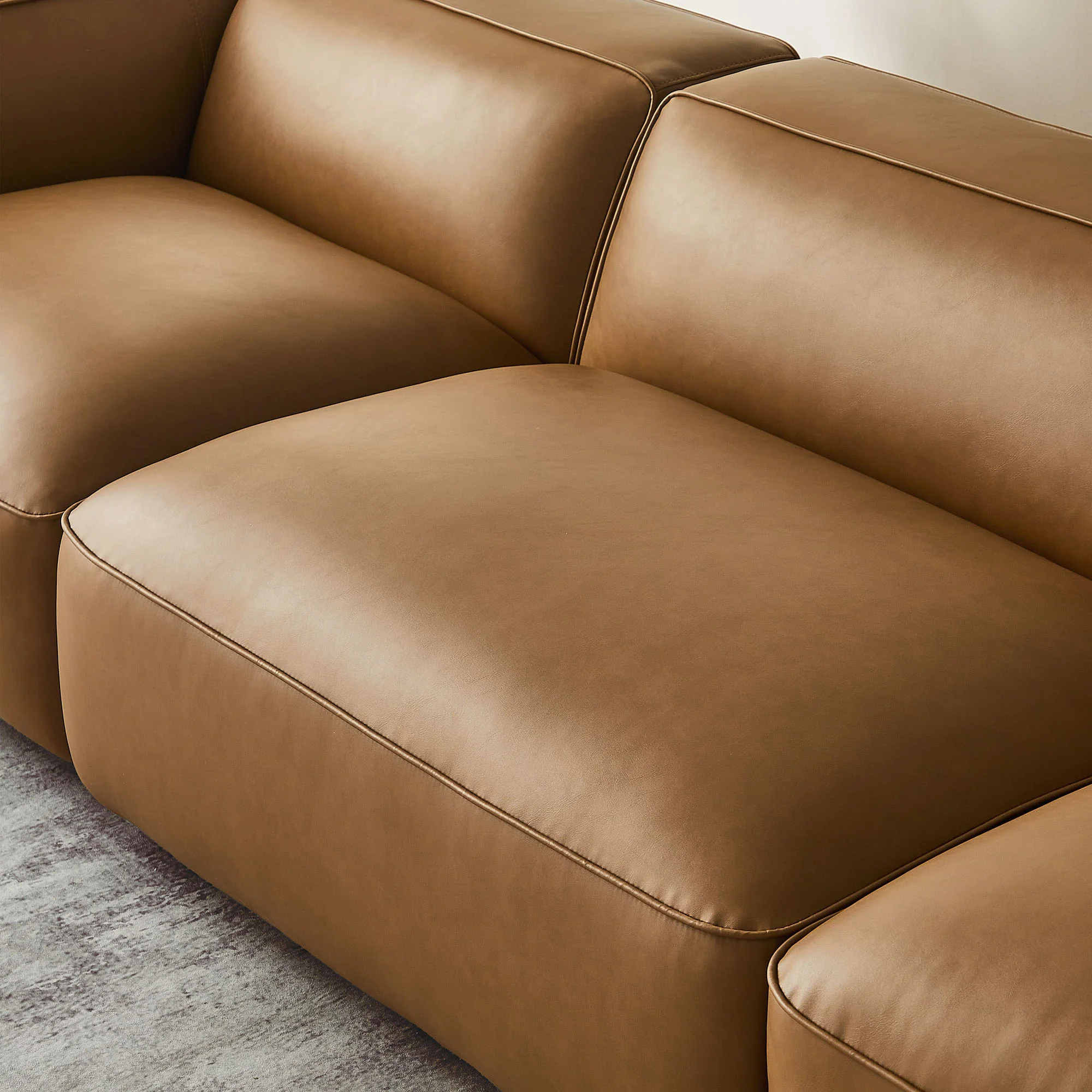 Auren 3-Piece Upholstered Vegan Leather Modular Sofa by Modway - Image 4