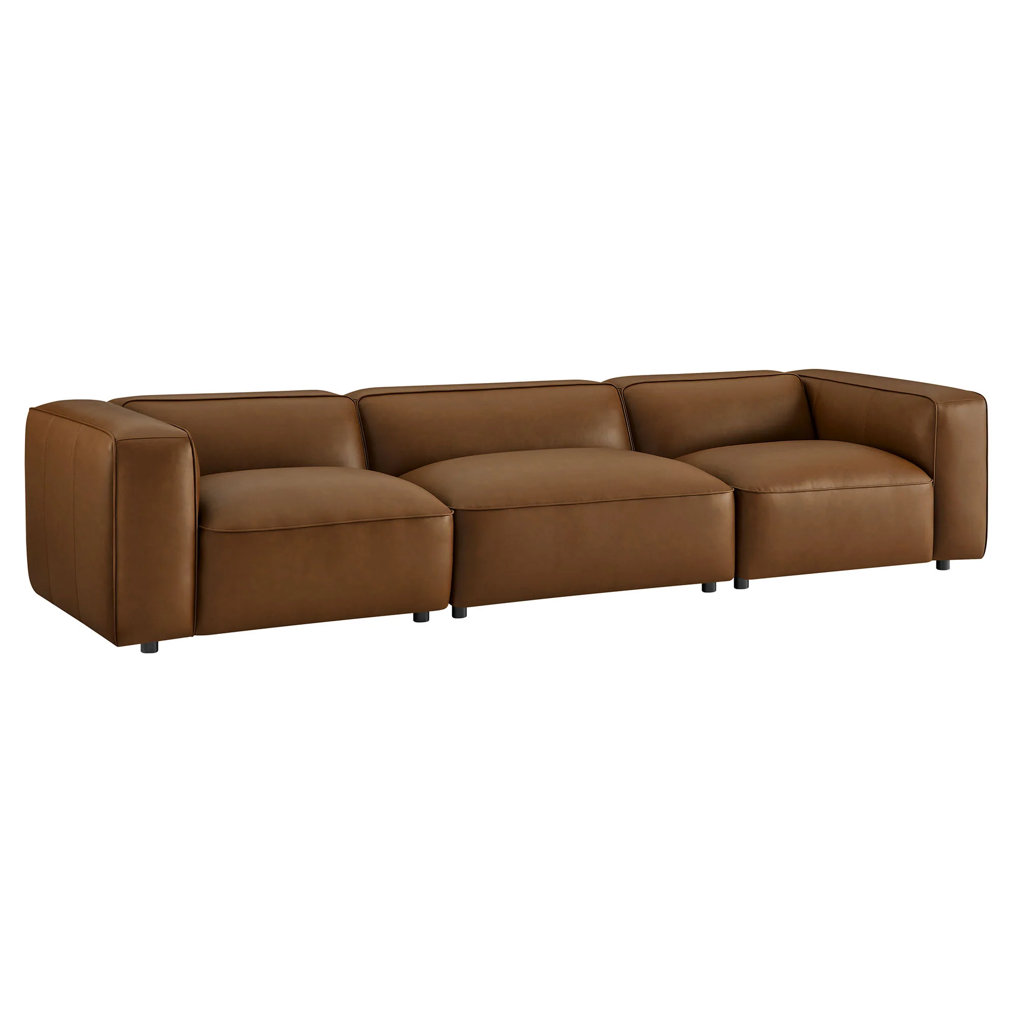 Auren 3-Piece Upholstered Vegan Leather Modular Sofa by Modway - Image 9