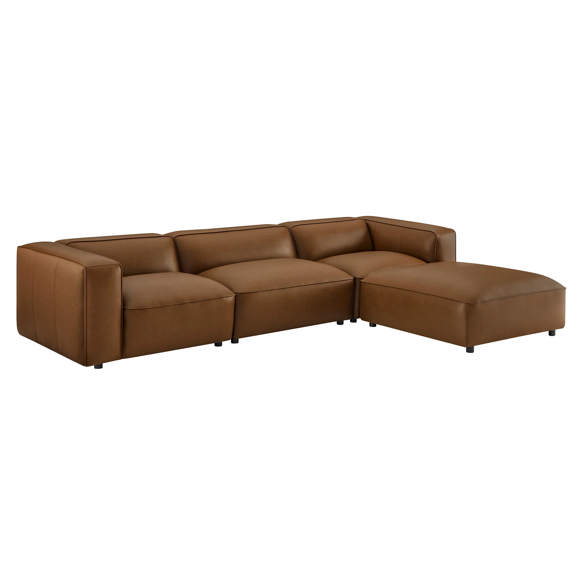 Auren 4-Piece Vegan Leather Modular Sofa Set by Modway - Image 10