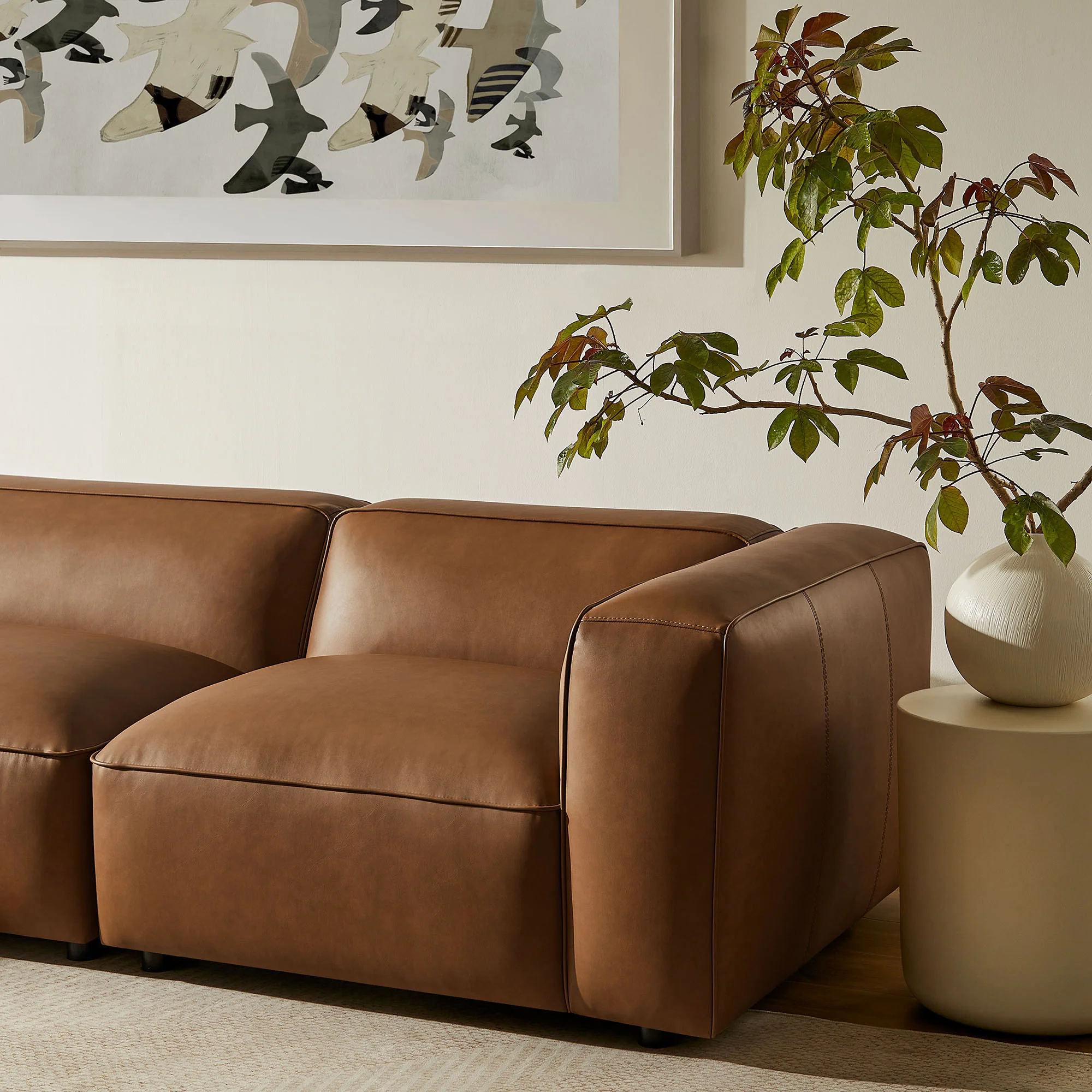 Auren 4-Piece Vegan Leather Modular Sofa Set by Modway - Image 12