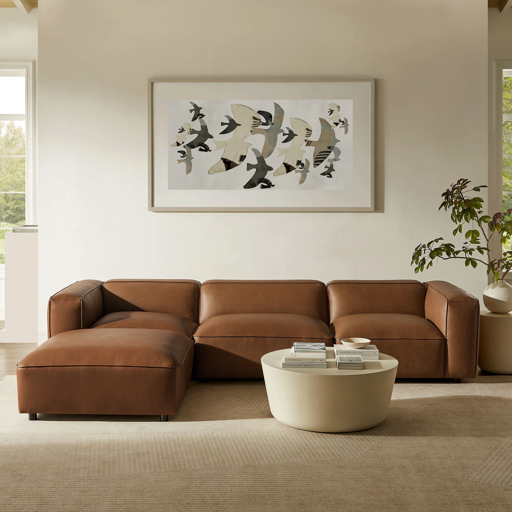 Auren 4-Piece Vegan Leather Modular Sofa Set by Modway - Image 13