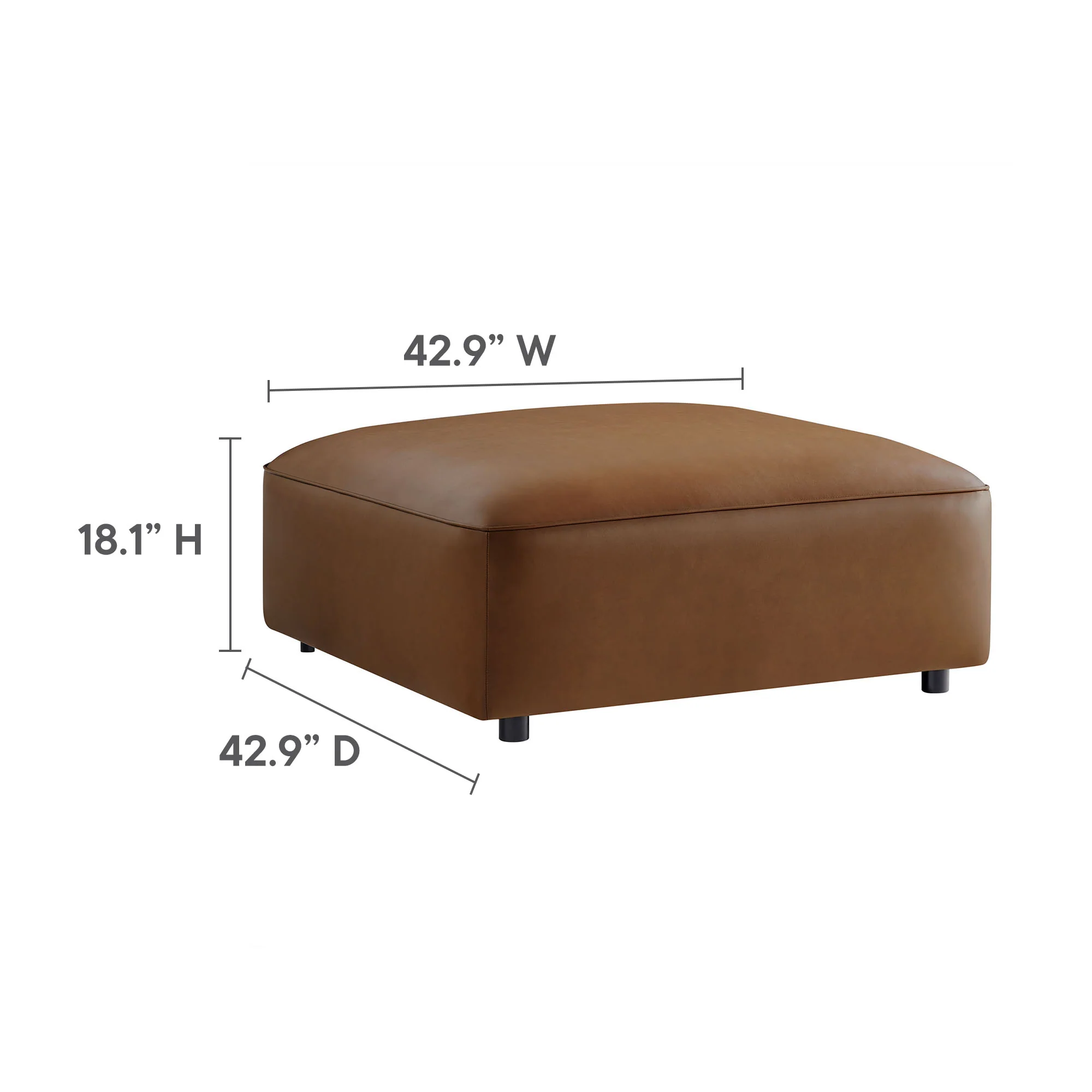 Auren 4-Piece Vegan Leather Modular Sofa Set by Modway - Image 18