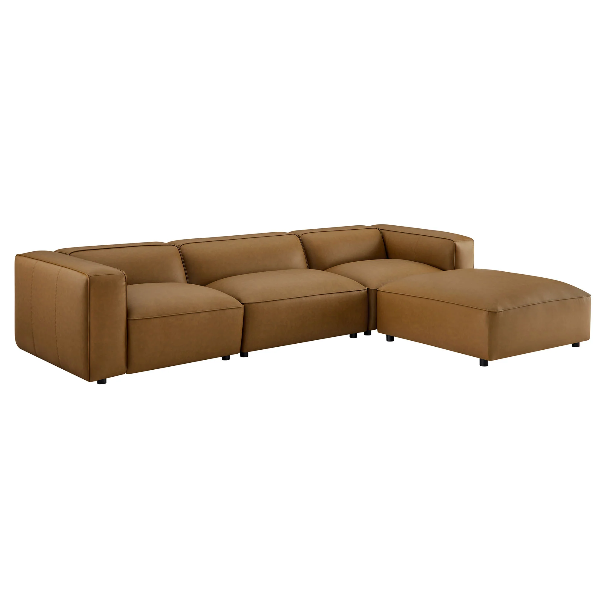 Auren 4-Piece Vegan Leather Modular Sofa Set by Modway - Image 2