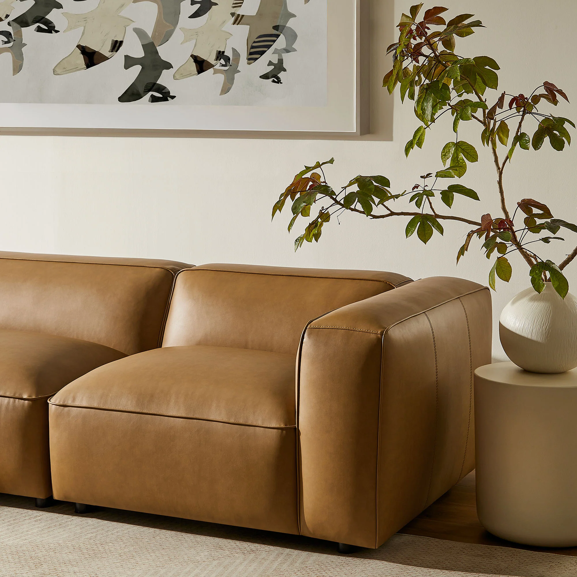 Auren 4-Piece Vegan Leather Modular Sofa Set by Modway - Image 4