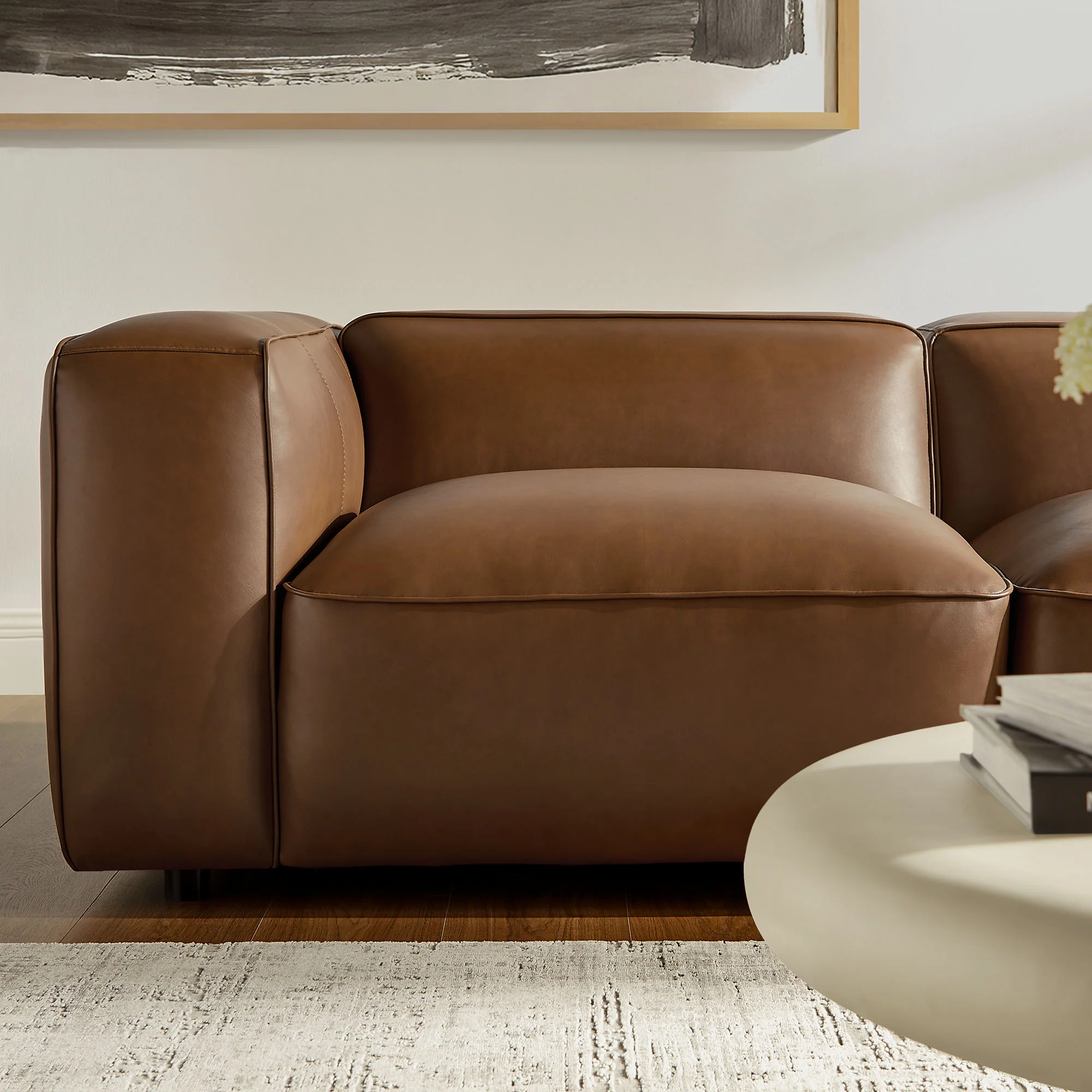 Auren 5-Piece Upholstered Vegan Leather Modular L-Shaped Sofa by Modway - Image 12