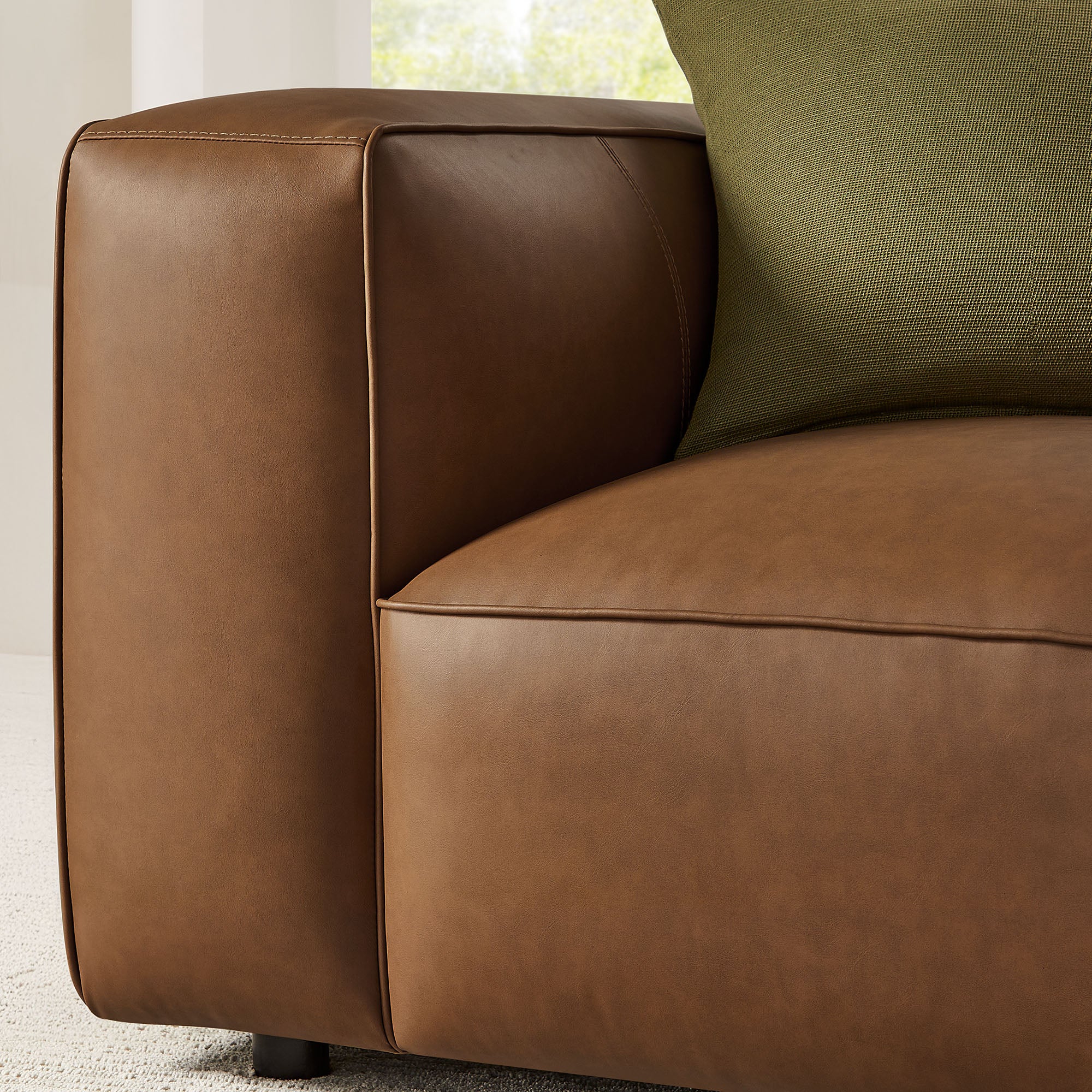 Auren Upholstered Vegan Leather Modular Armchair by Modway - Image 17