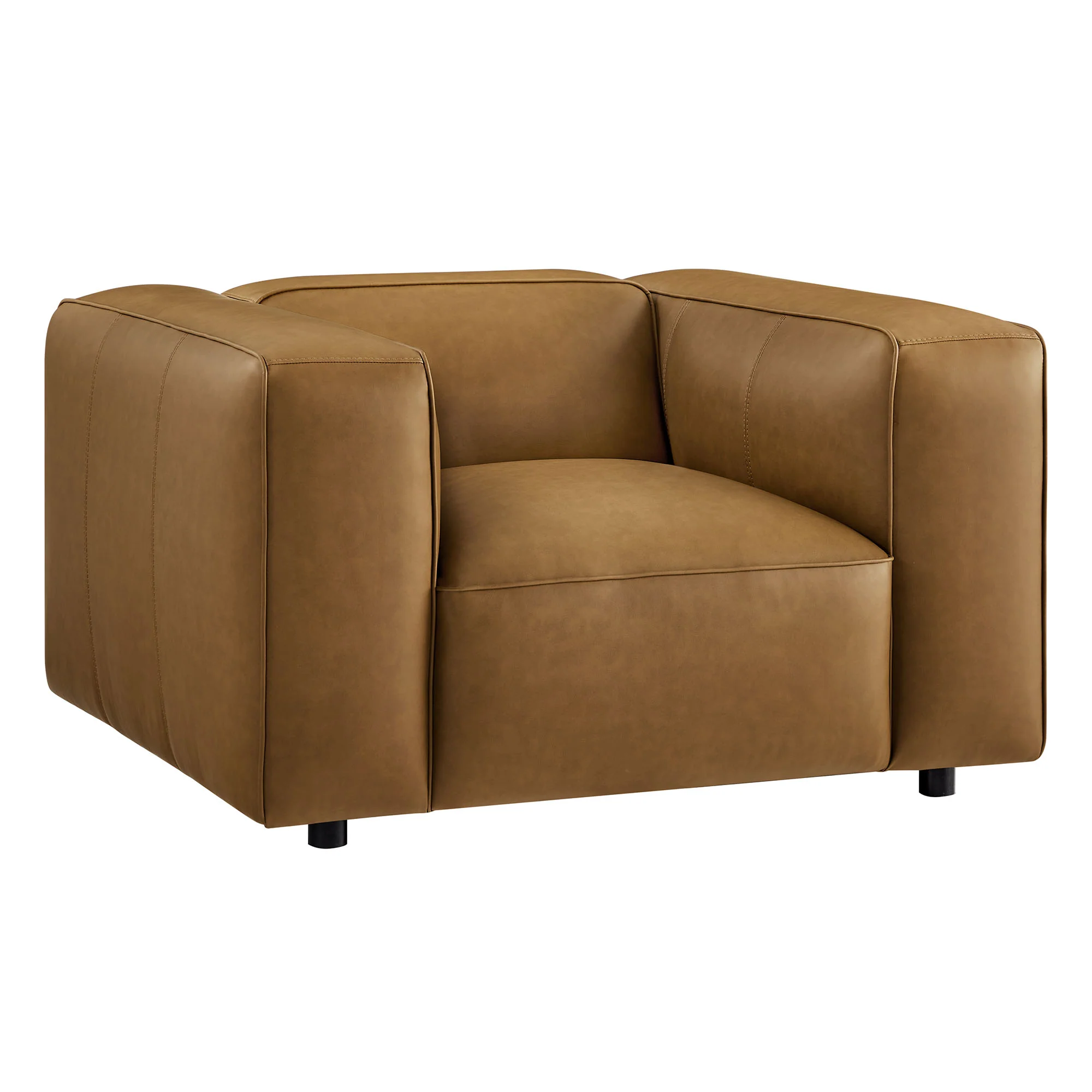 Auren Upholstered Vegan Leather Modular Armchair by Modway - Image 2
