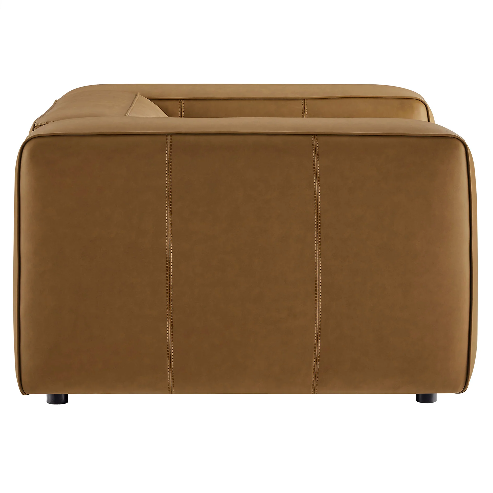 Auren Upholstered Vegan Leather Modular Armchair by Modway - Image 3