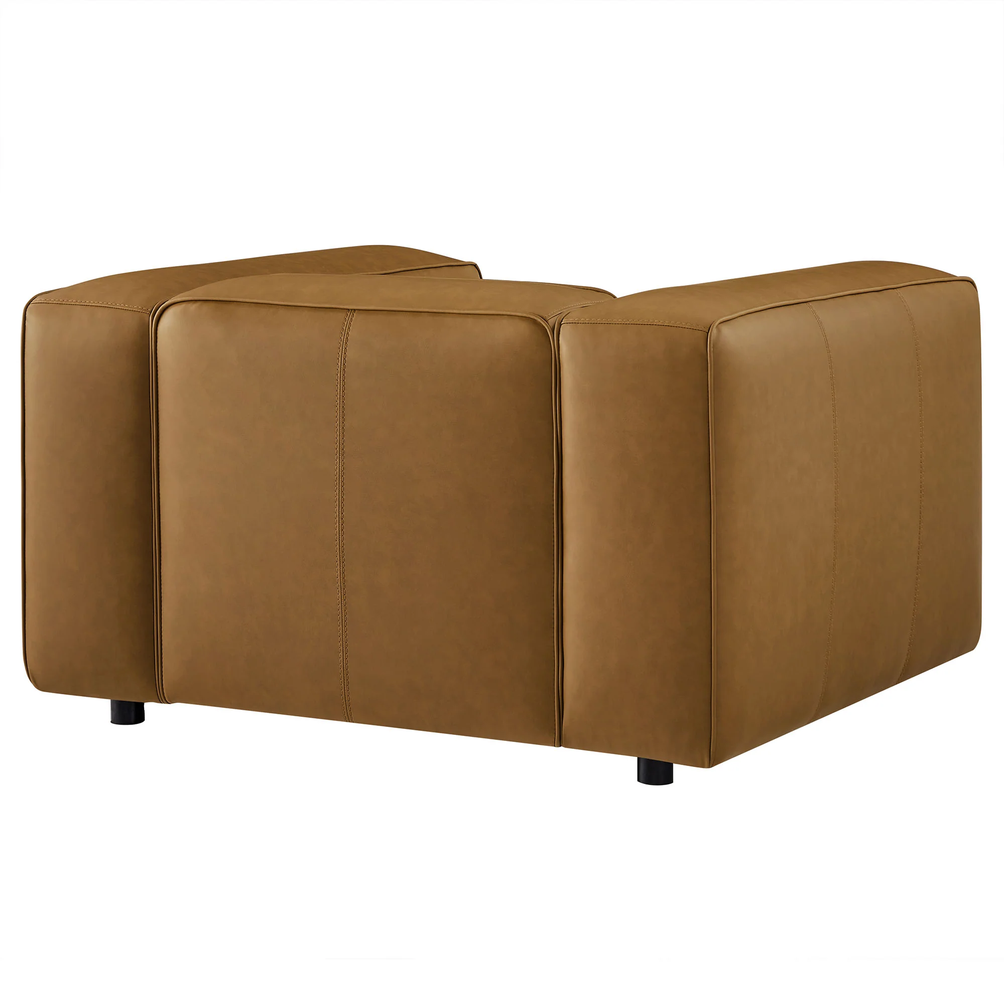 Auren Upholstered Vegan Leather Modular Armchair by Modway - Image 4