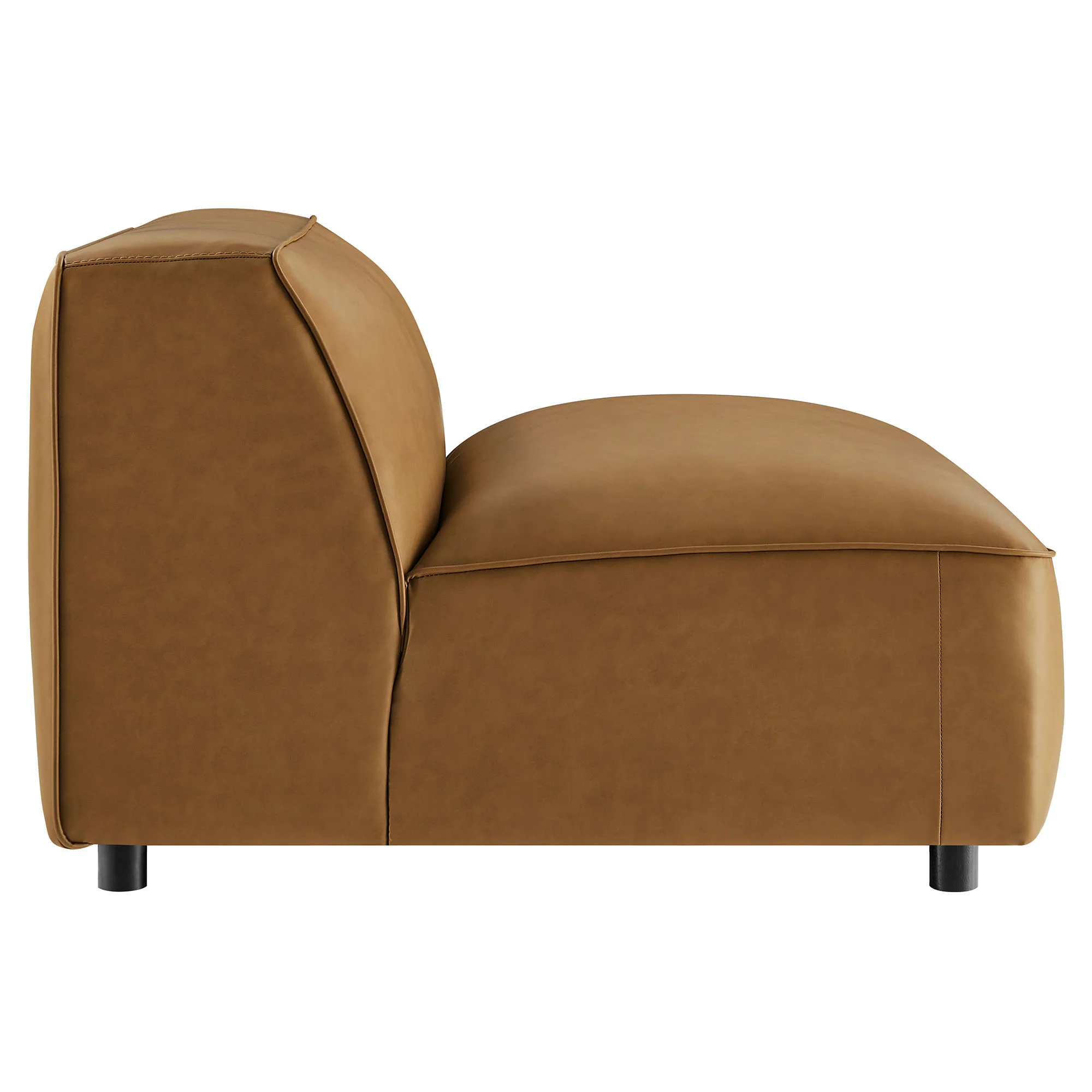 Auren Upholstered Vegan Leather Modular Armless Chair by Modway - Image 3