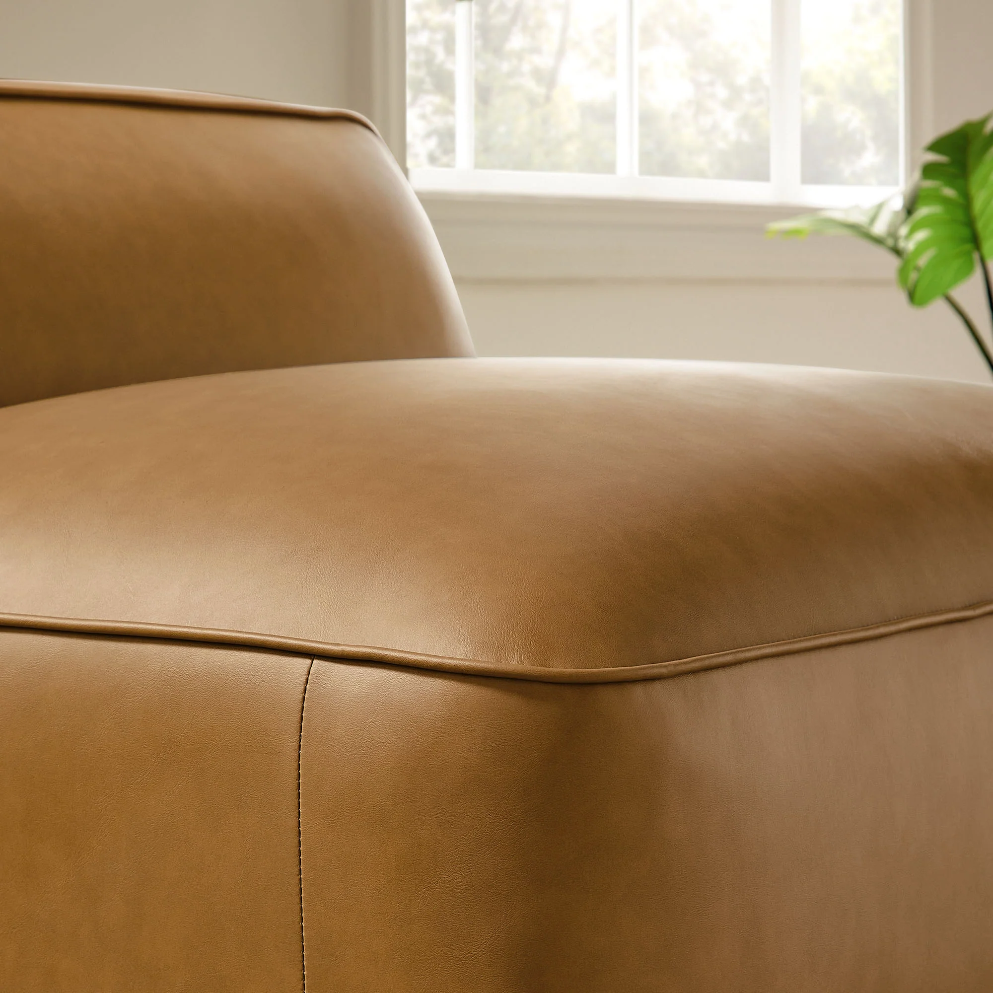 Auren Upholstered Vegan Leather Modular Armless Chair by Modway - Image 8