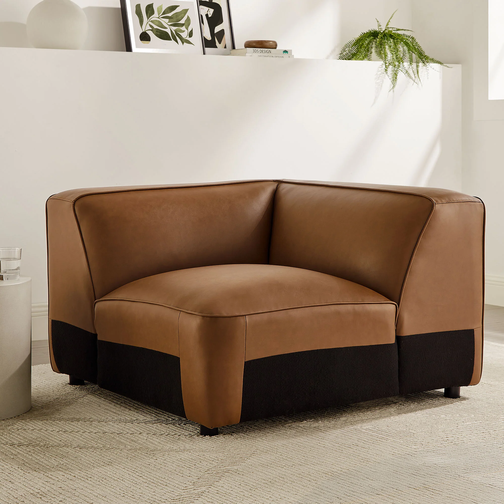 Auren Upholstered Vegan Leather Modular Corner Chair by Modway - Image 18