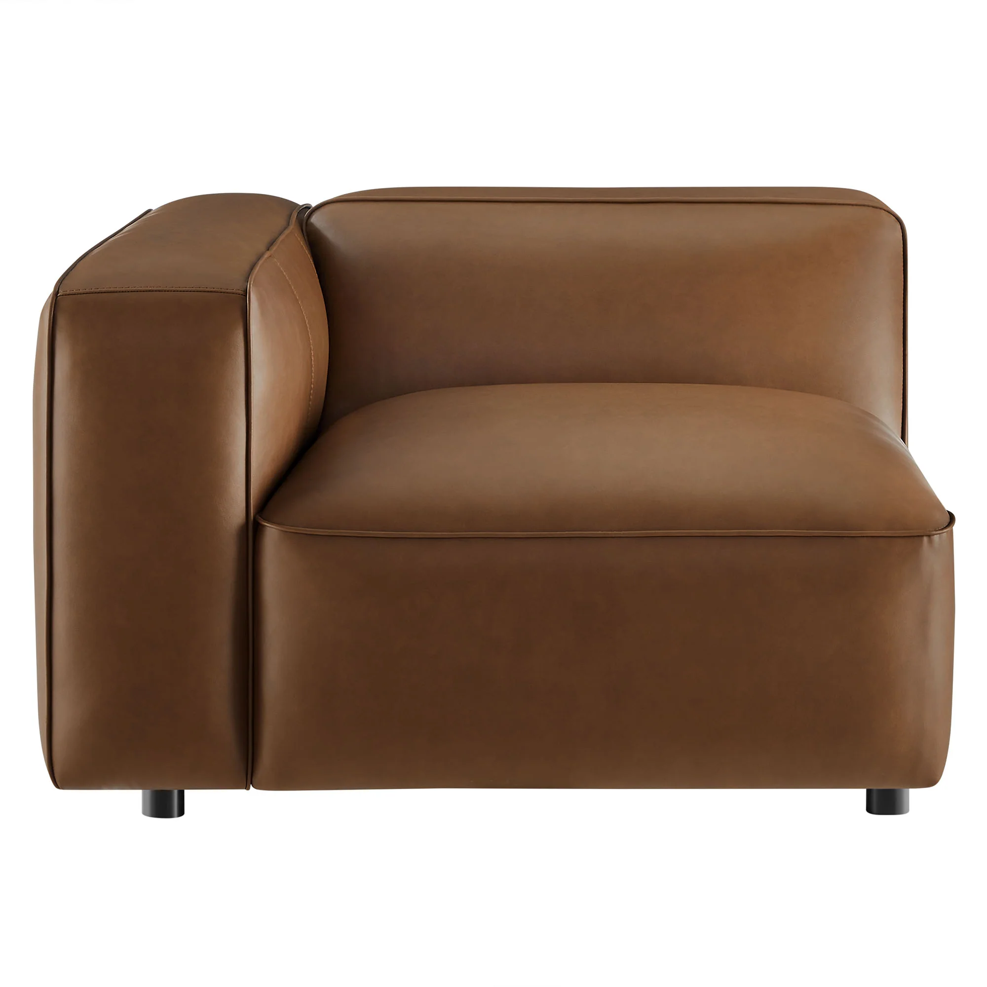 Auren Upholstered Vegan Leather Modular Left Armchair by Modway - Image 14
