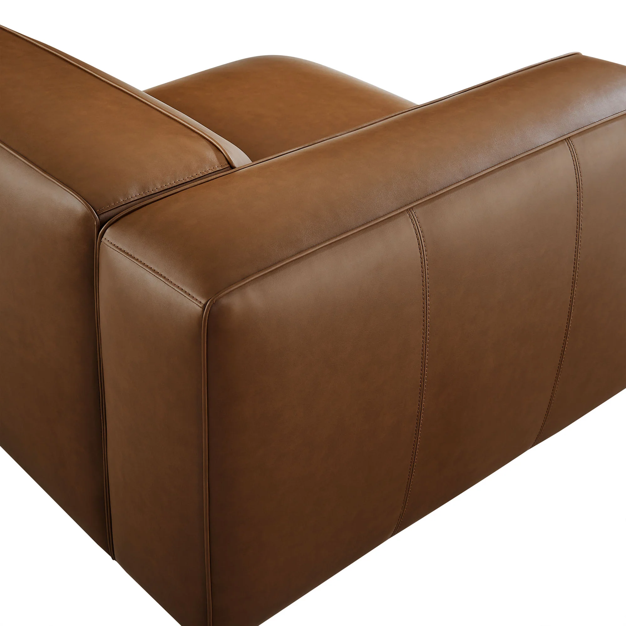 Auren Upholstered Vegan Leather Modular Left Armchair by Modway - Image 15
