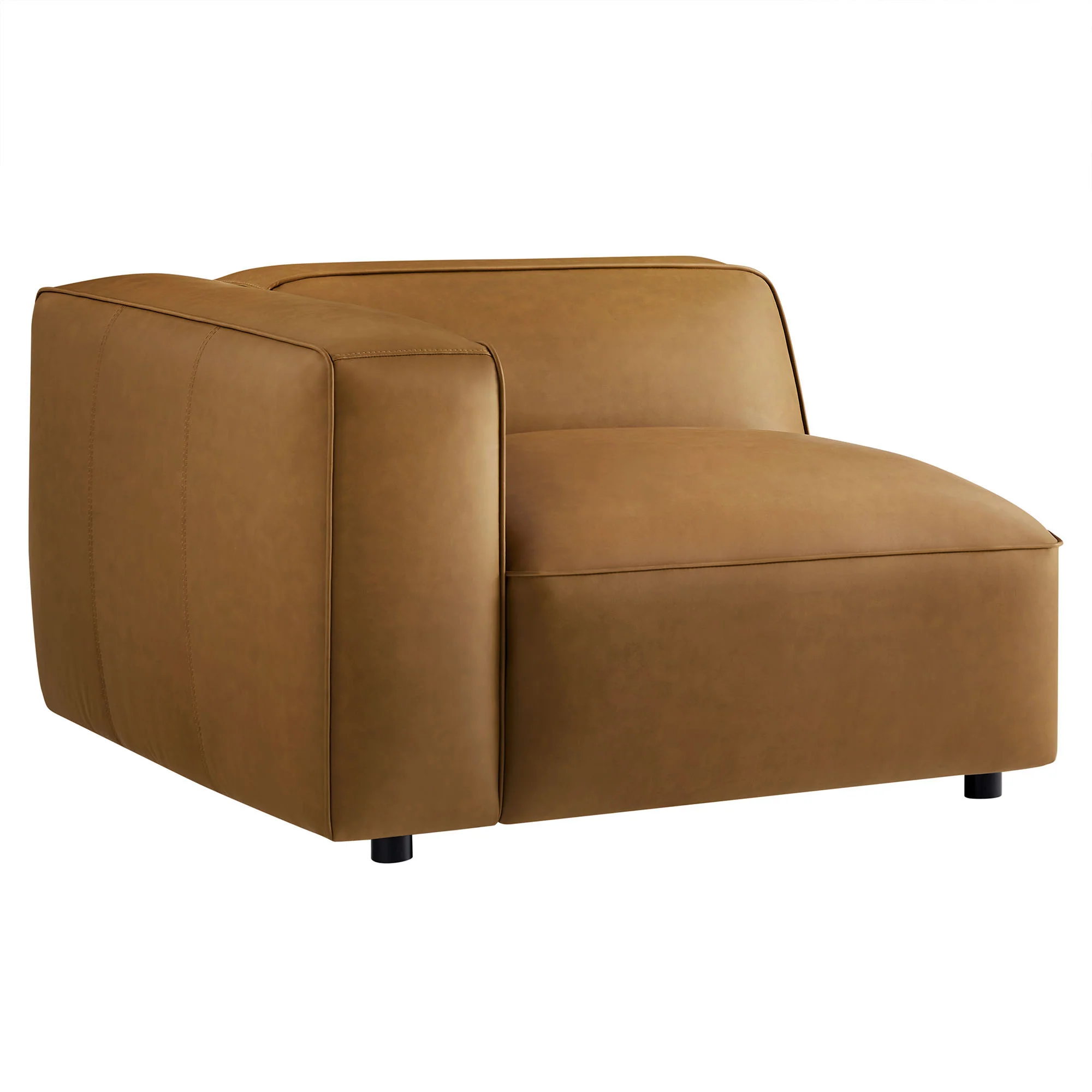 Auren Upholstered Vegan Leather Modular Left Armchair by Modway - Image 2