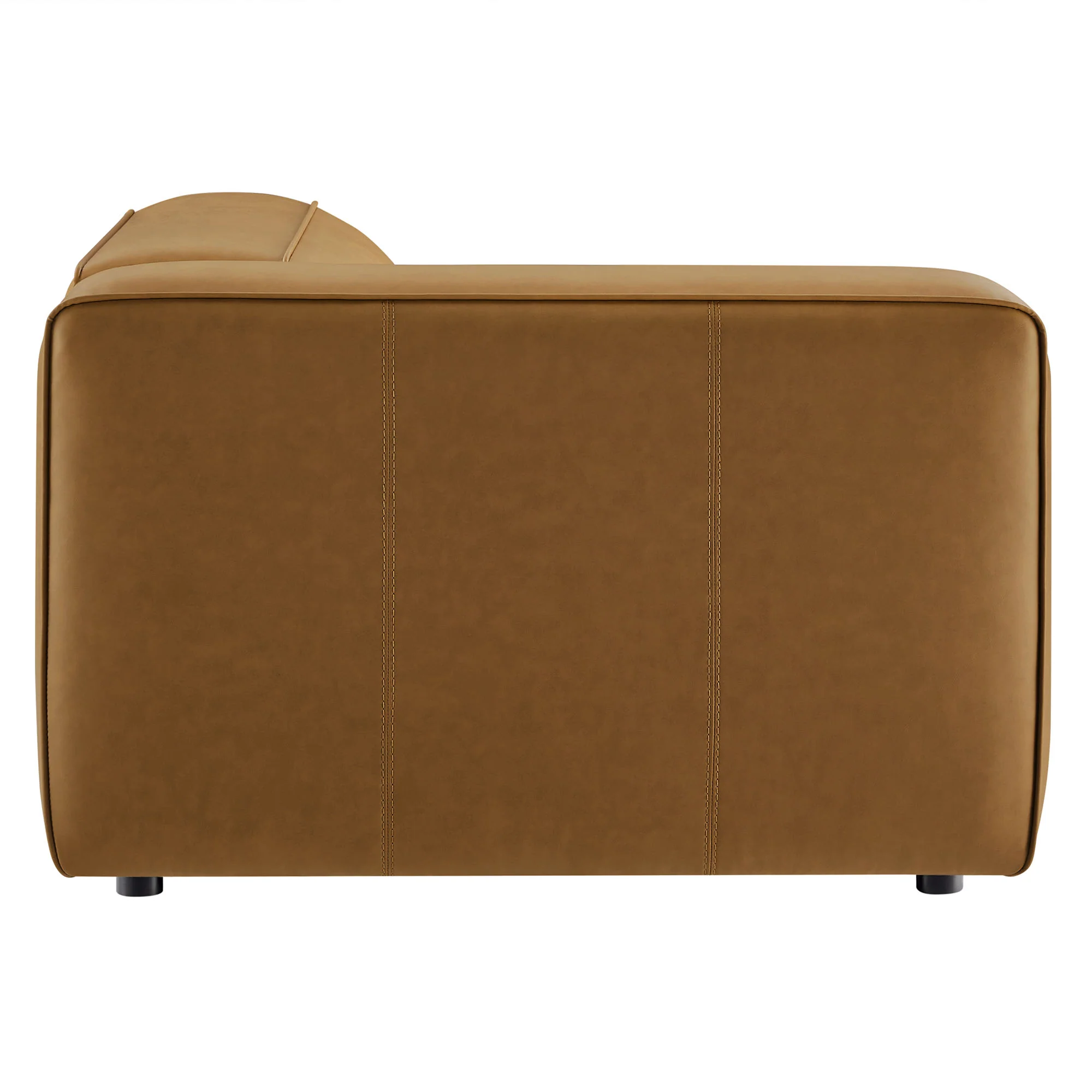 Auren Upholstered Vegan Leather Modular Left Armchair by Modway - Image 3
