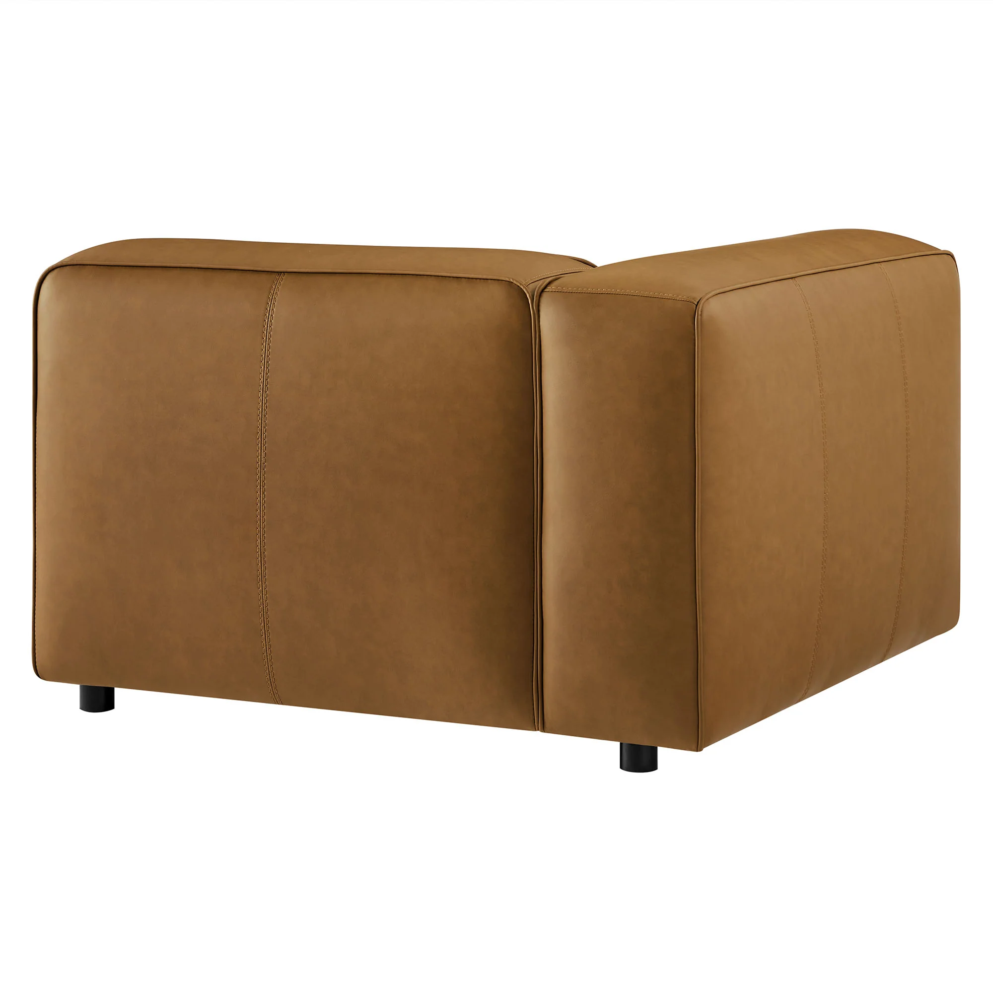 Auren Upholstered Vegan Leather Modular Left Armchair by Modway - Image 4