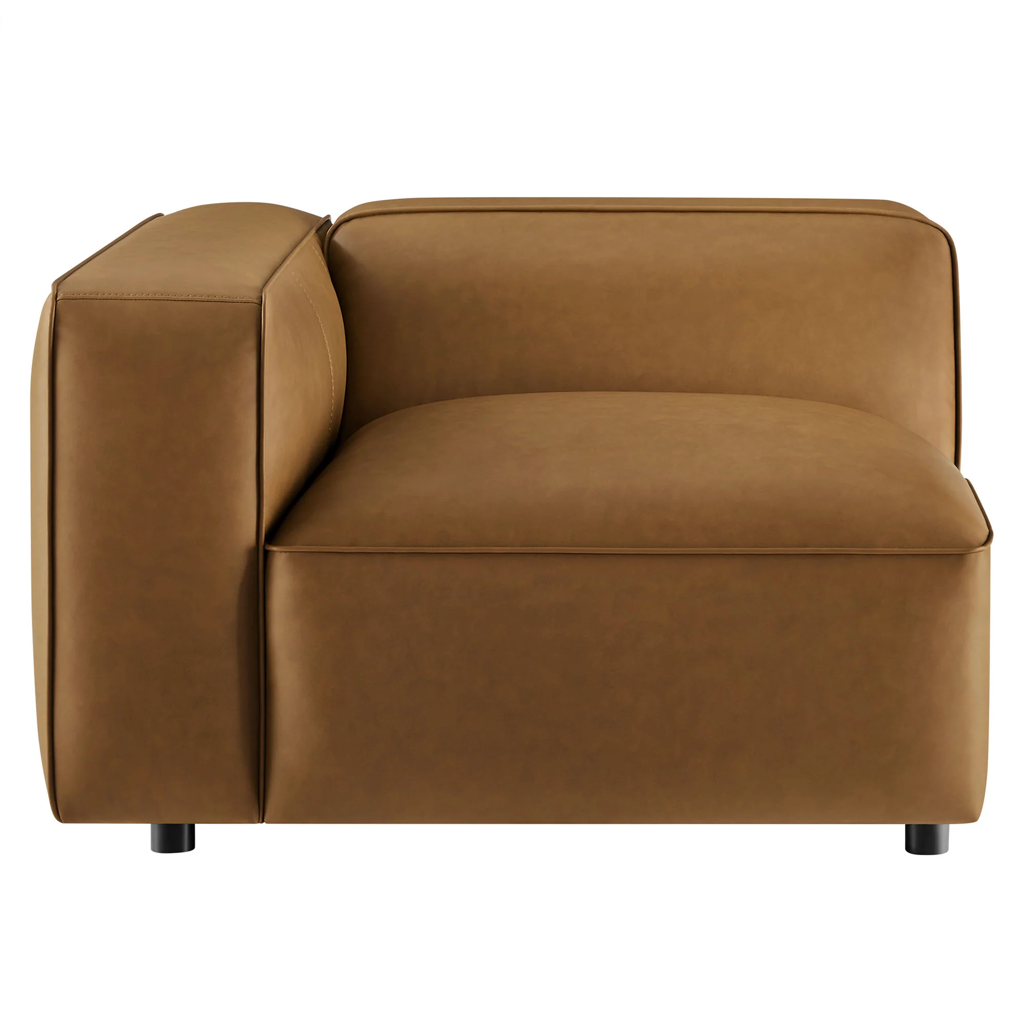 Auren Upholstered Vegan Leather Modular Left Armchair by Modway - Image 5