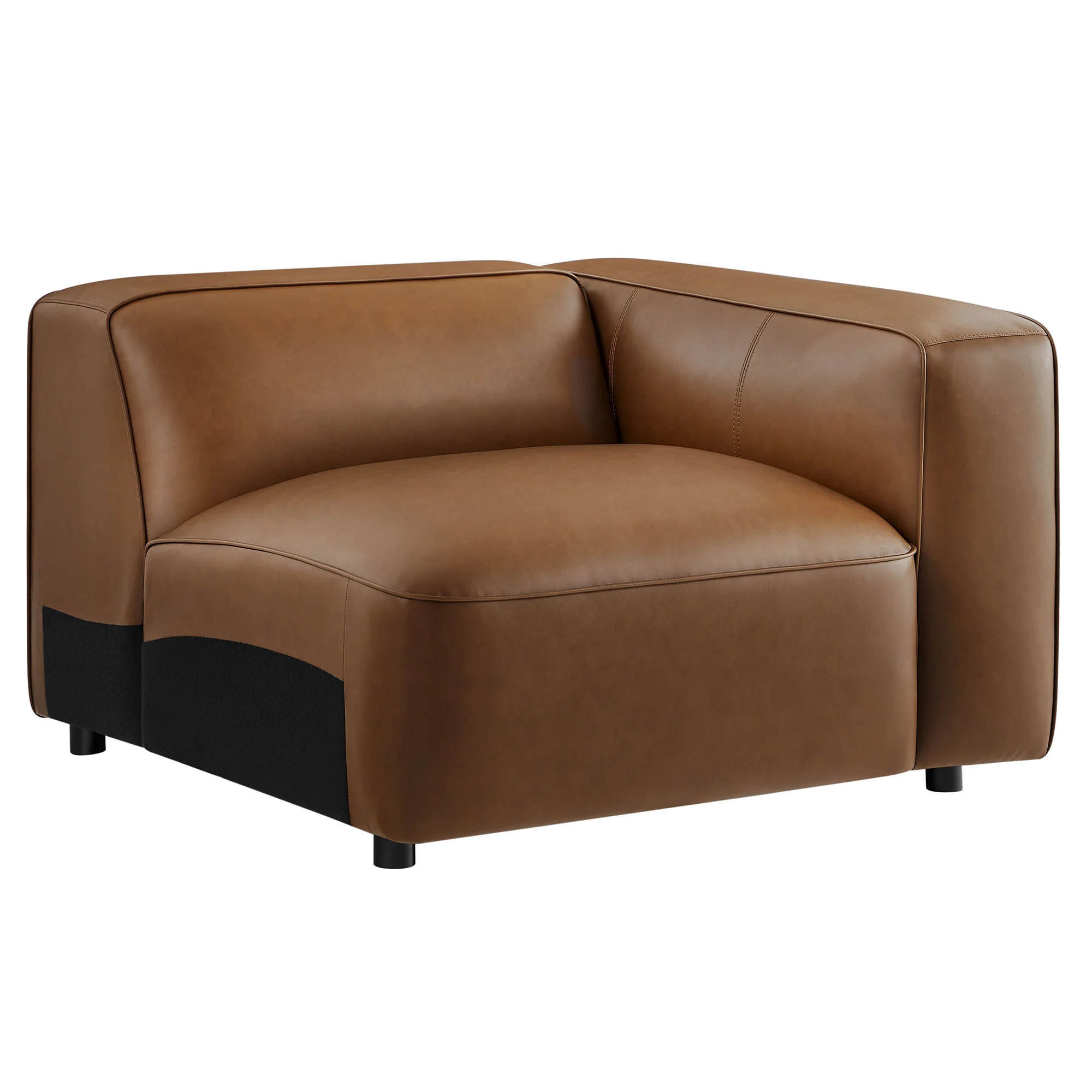 Auren Upholstered Vegan Leather Modular Right Armchair by Modway - Image 10
