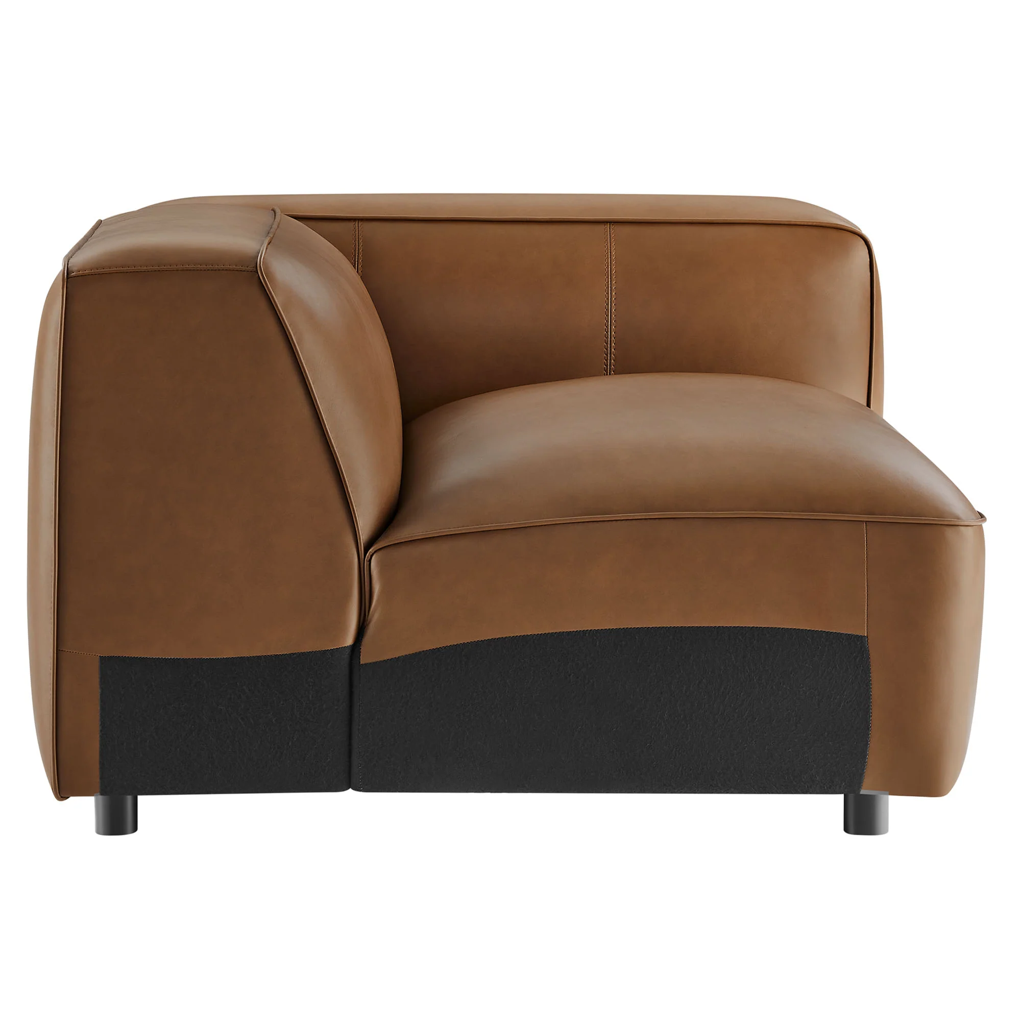 Auren Upholstered Vegan Leather Modular Right Armchair by Modway - Image 11