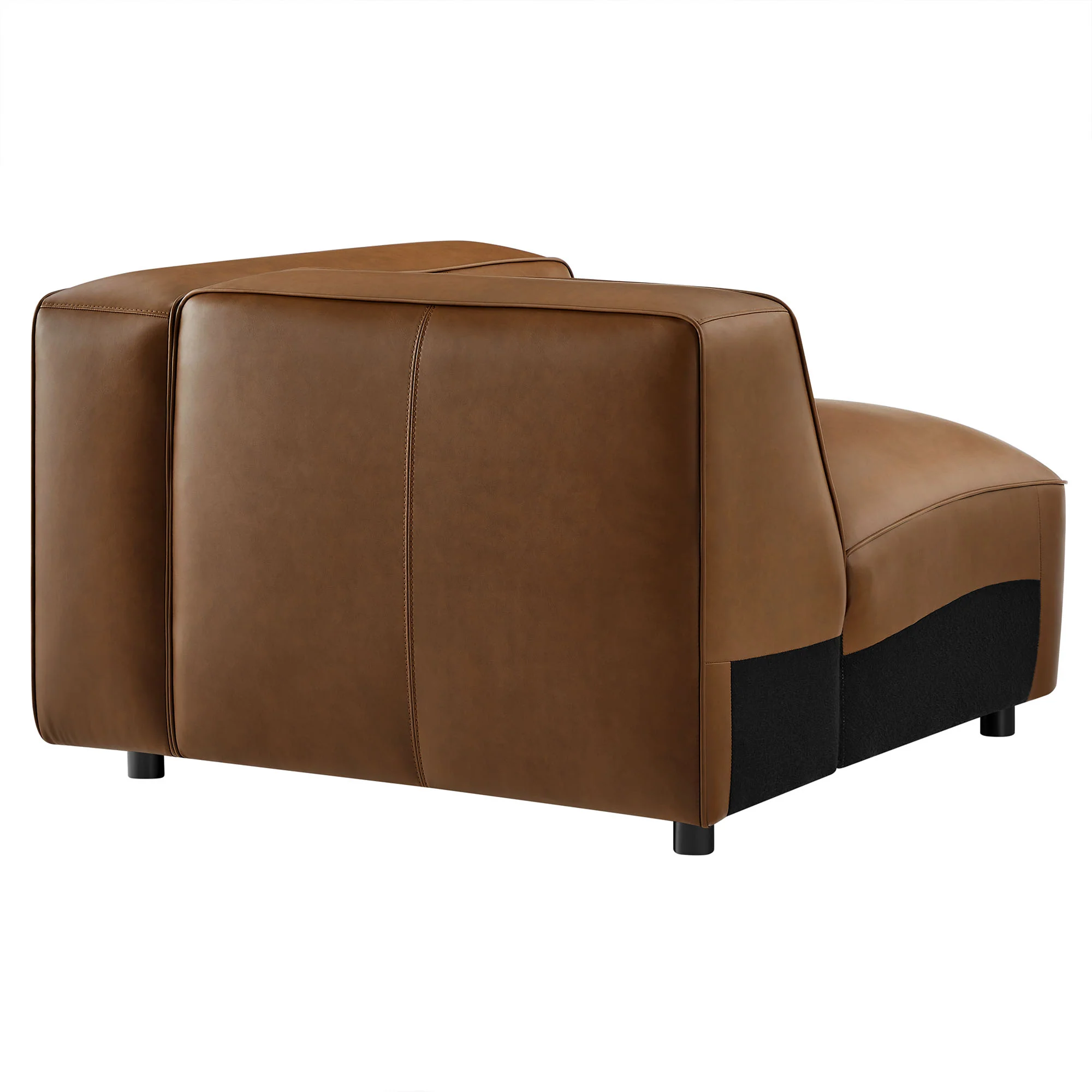 Auren Upholstered Vegan Leather Modular Right Armchair by Modway - Image 12