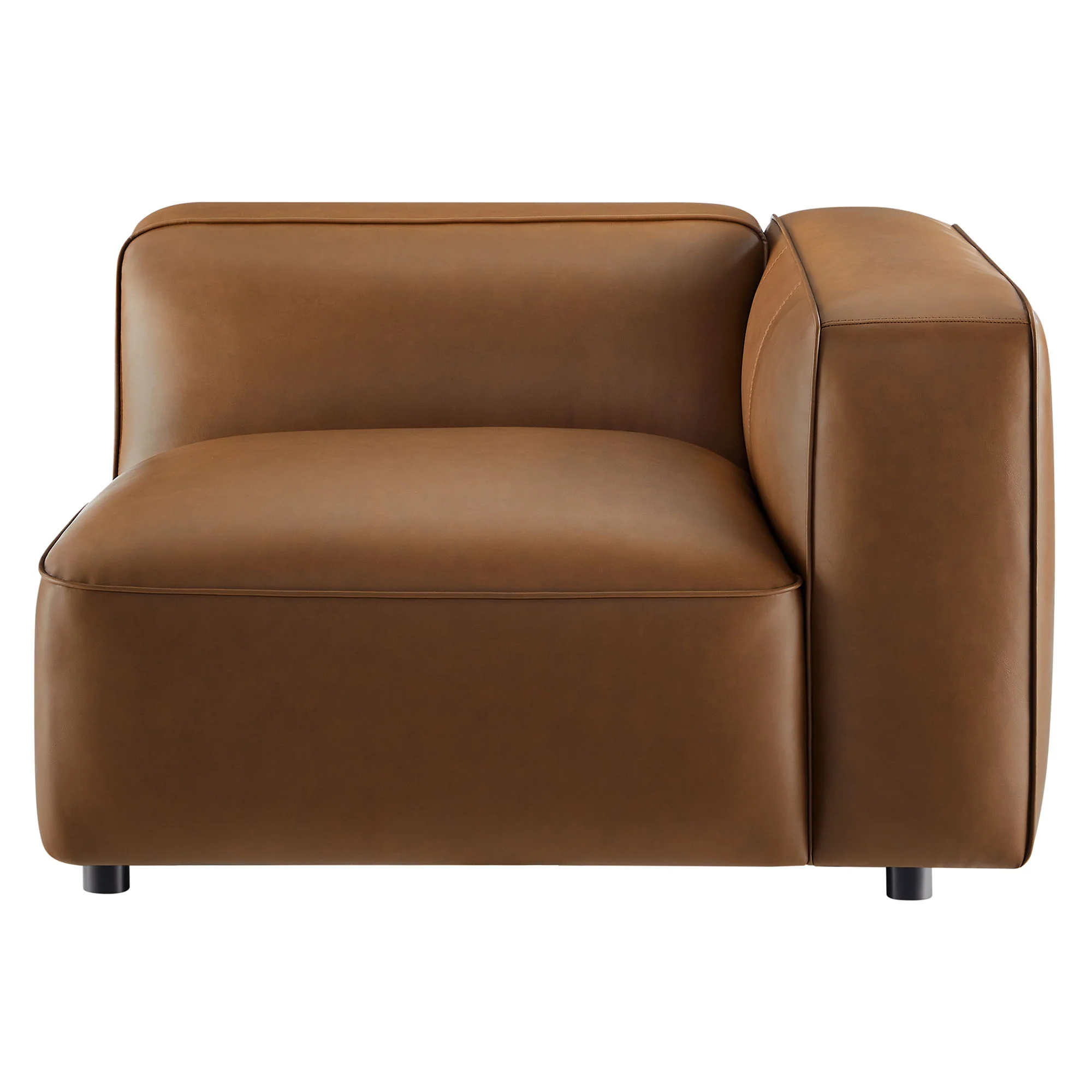 Auren Upholstered Vegan Leather Modular Right Armchair by Modway - Image 13