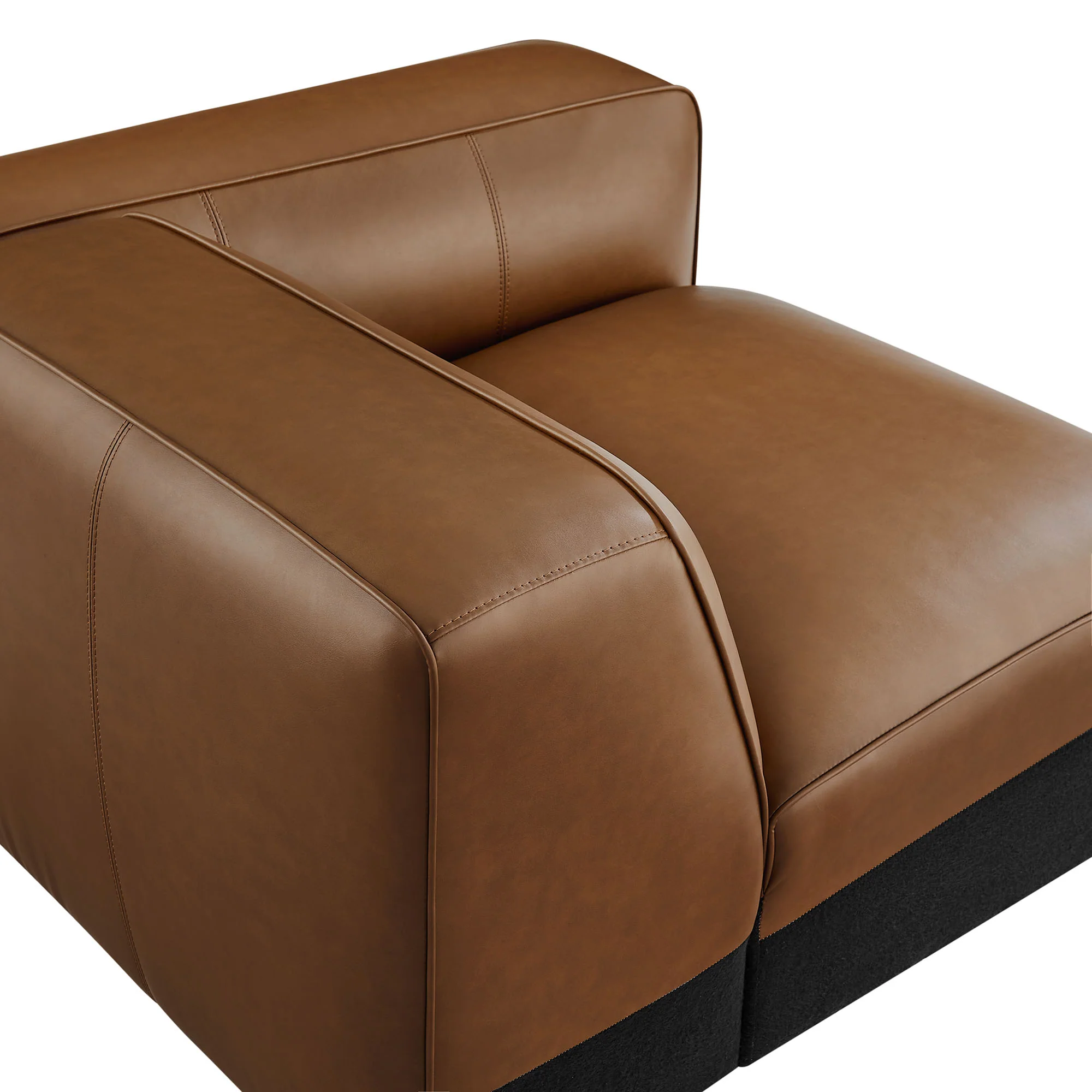 Auren Upholstered Vegan Leather Modular Right Armchair by Modway - Image 14