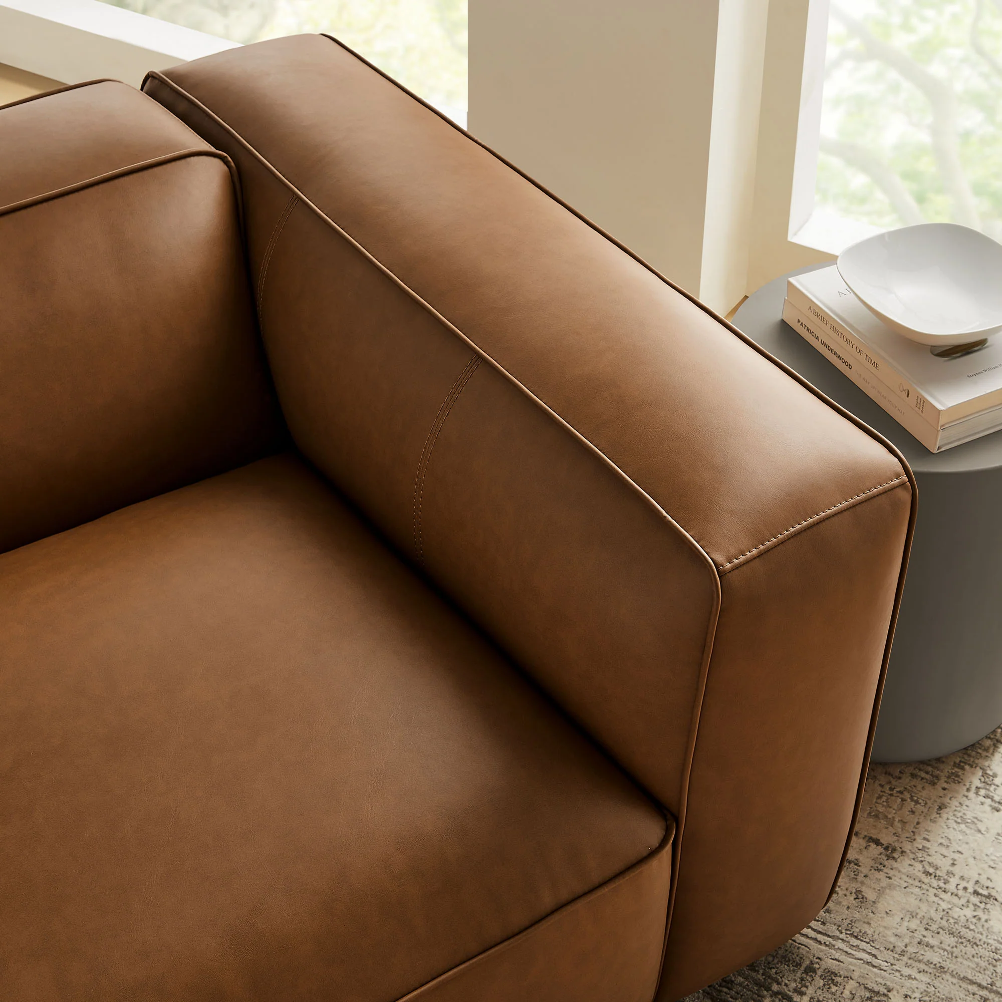Auren Upholstered Vegan Leather Modular Right Armchair by Modway - Image 16
