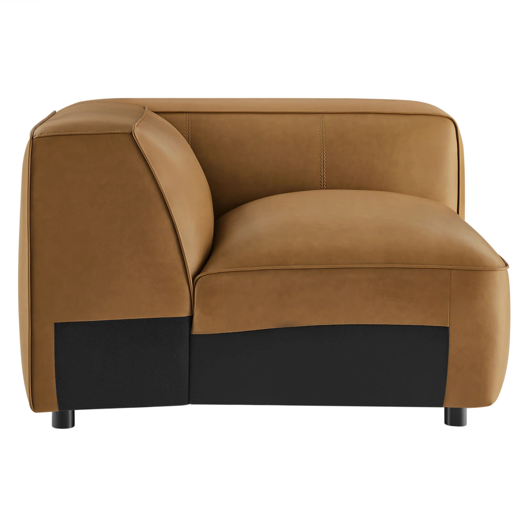 Auren Upholstered Vegan Leather Modular Right Armchair by Modway - Image 2