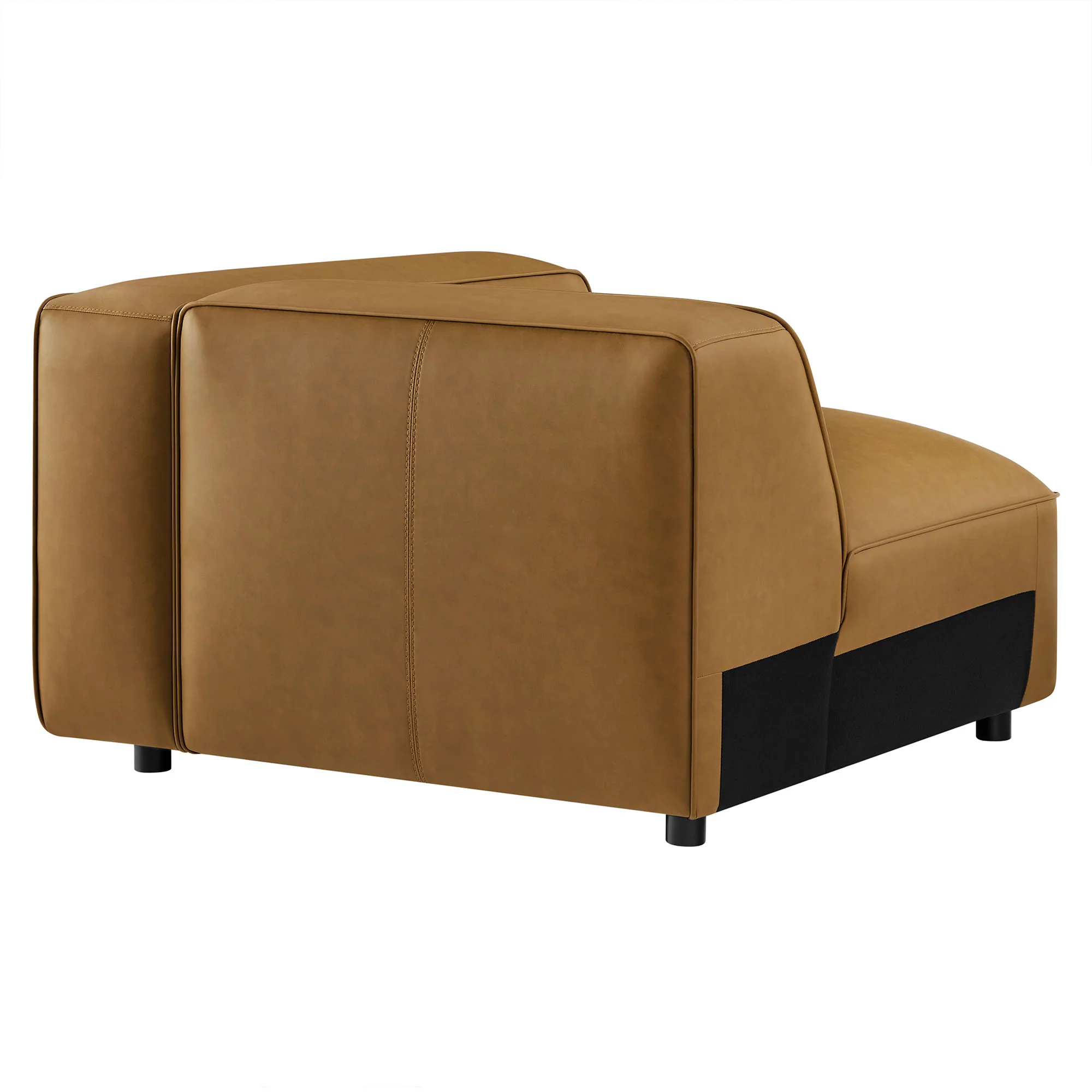 Auren Upholstered Vegan Leather Modular Right Armchair by Modway - Image 3