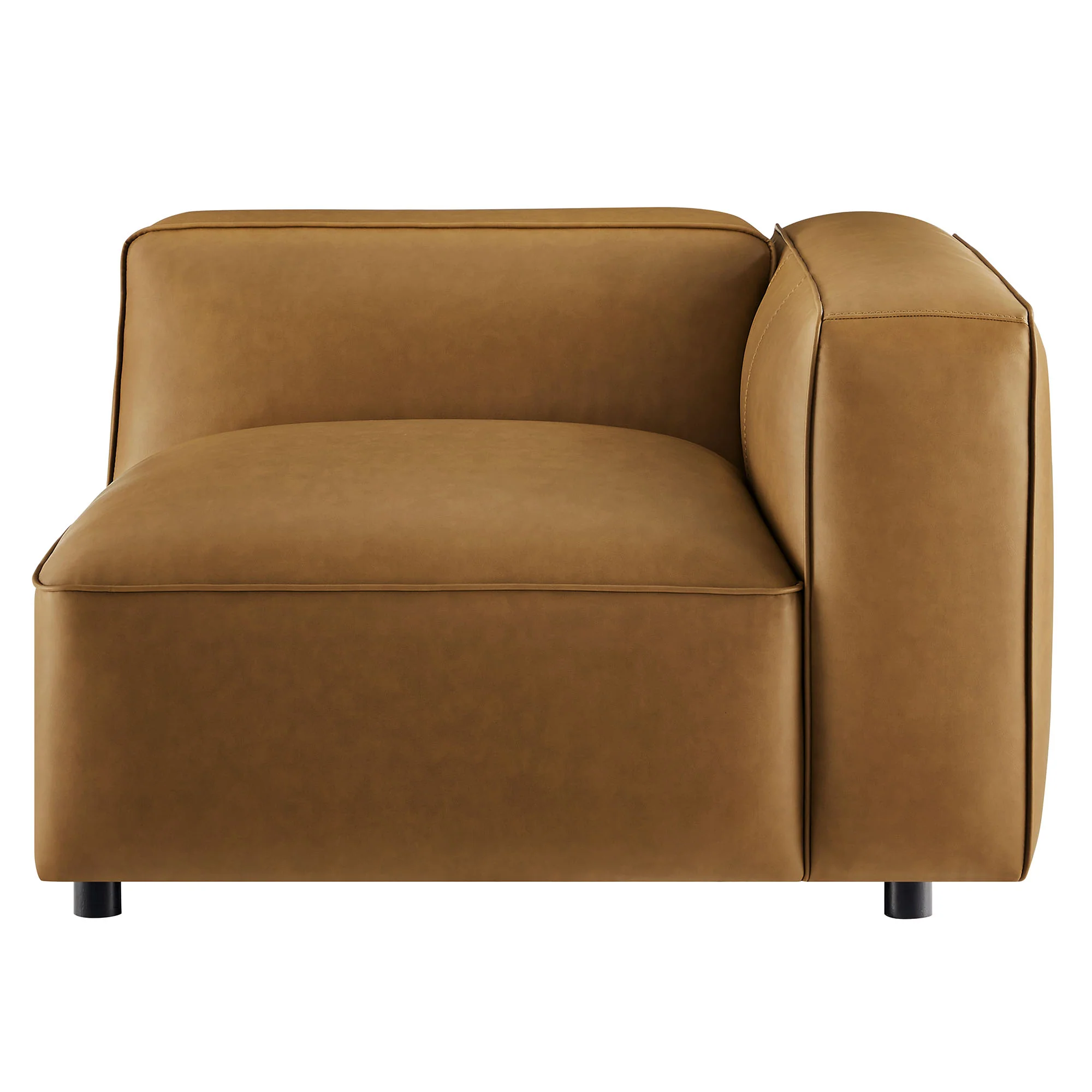 Auren Upholstered Vegan Leather Modular Right Armchair by Modway - Image 4