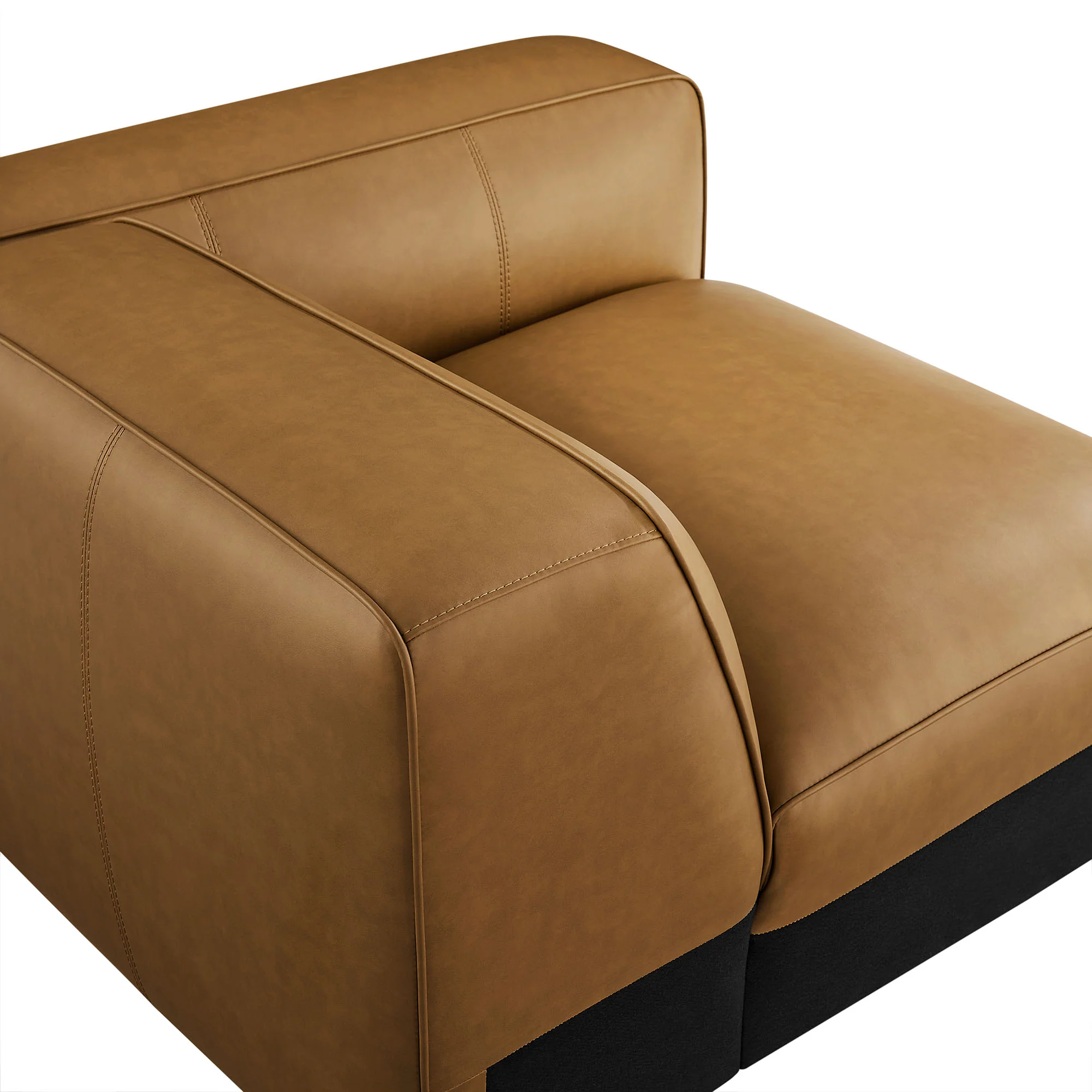 Auren Upholstered Vegan Leather Modular Right Armchair by Modway - Image 5