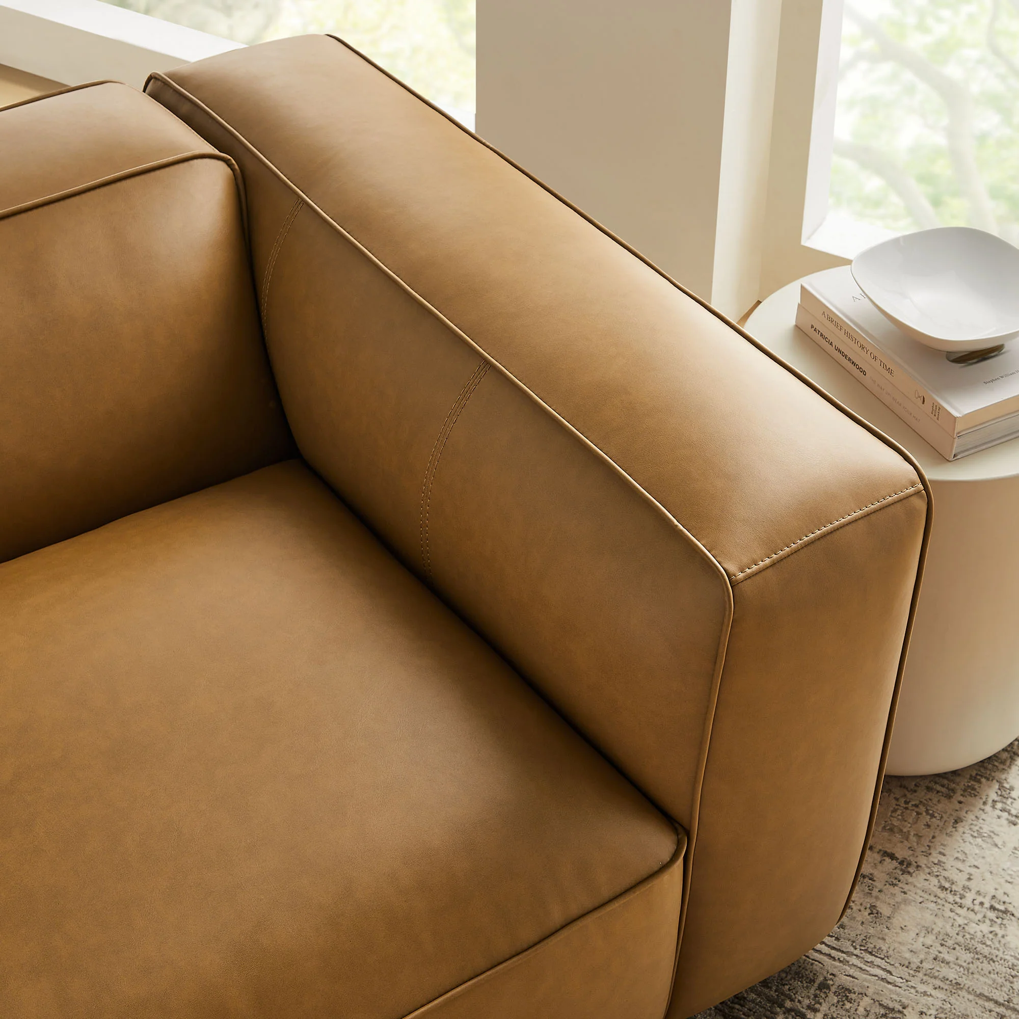 Auren Upholstered Vegan Leather Modular Right Armchair by Modway - Image 7