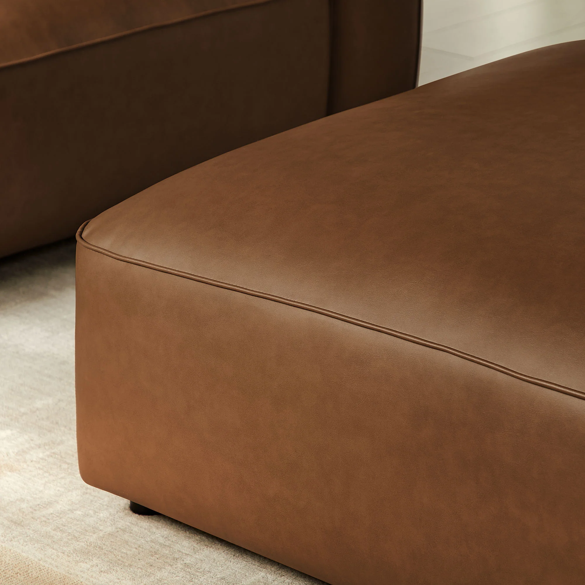 Auren Upholstered Vegan Leather Ottoman by Modway - Image 15