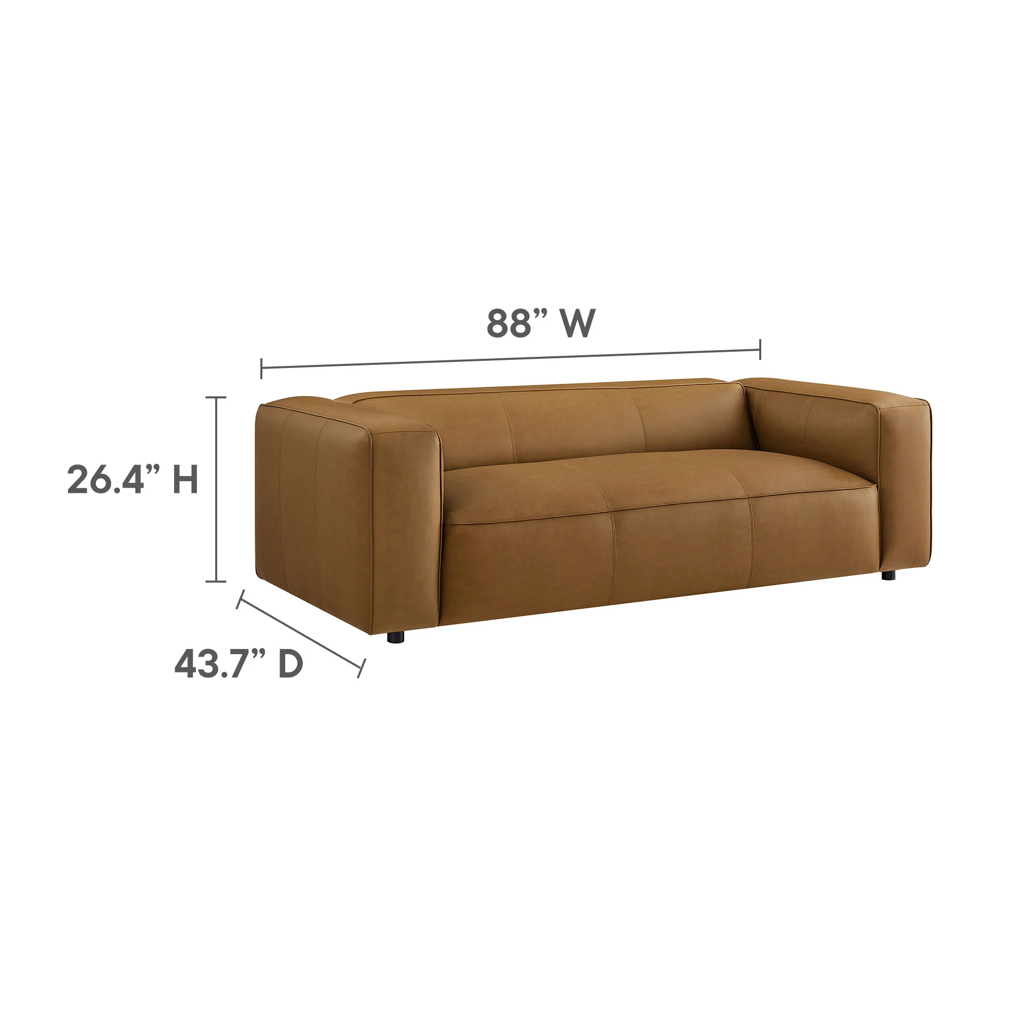 Auren Upholstered Vegan Leather Sofa by Modway - Image 10