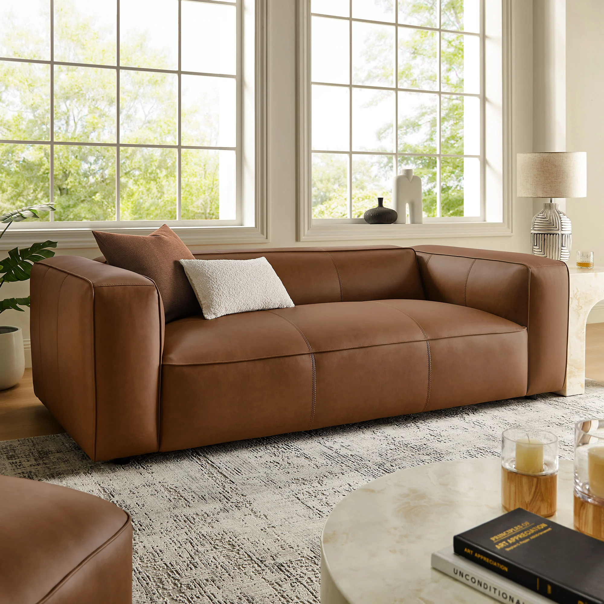Auren Upholstered Vegan Leather Sofa by Modway - Image 18