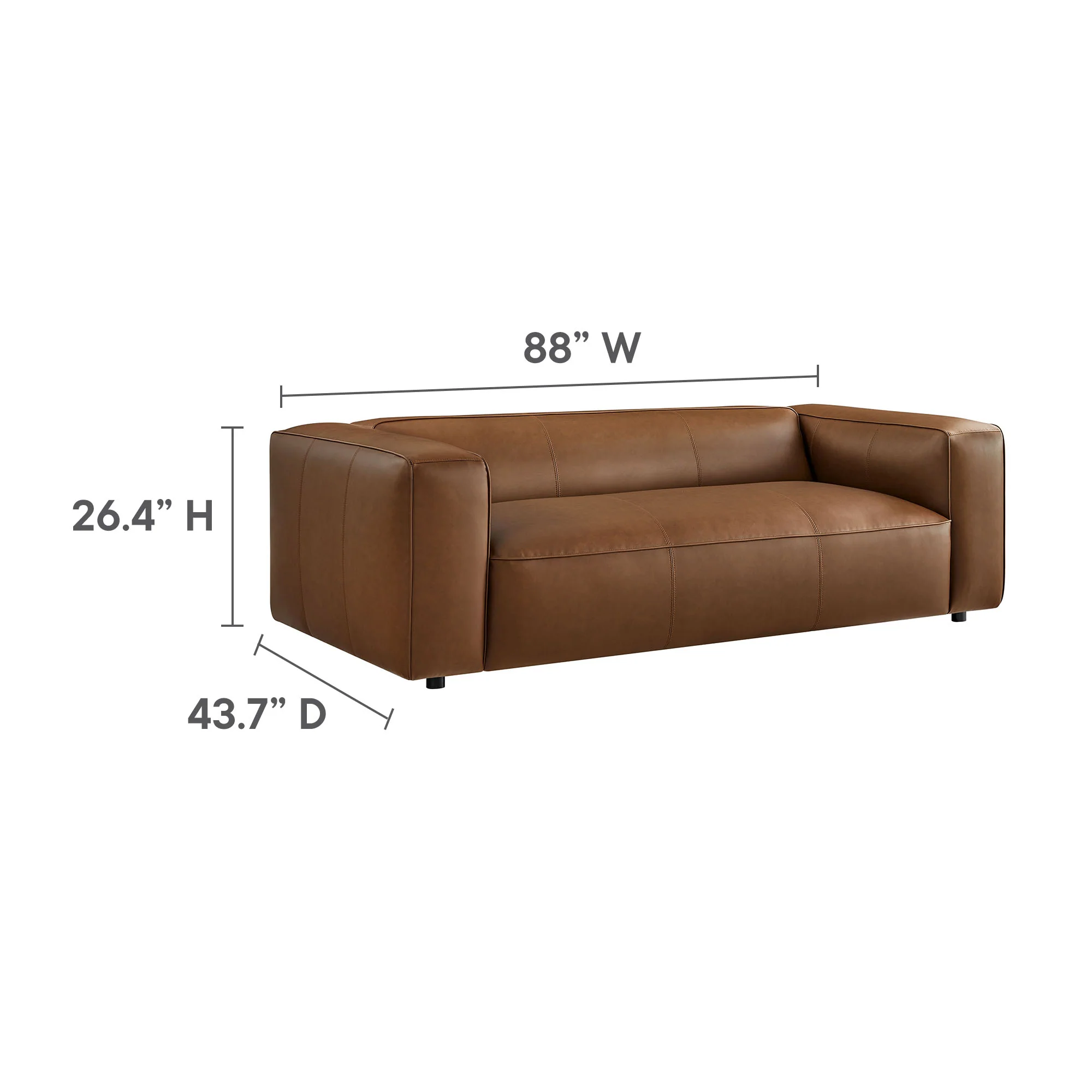 Auren Upholstered Vegan Leather Sofa by Modway - Image 20
