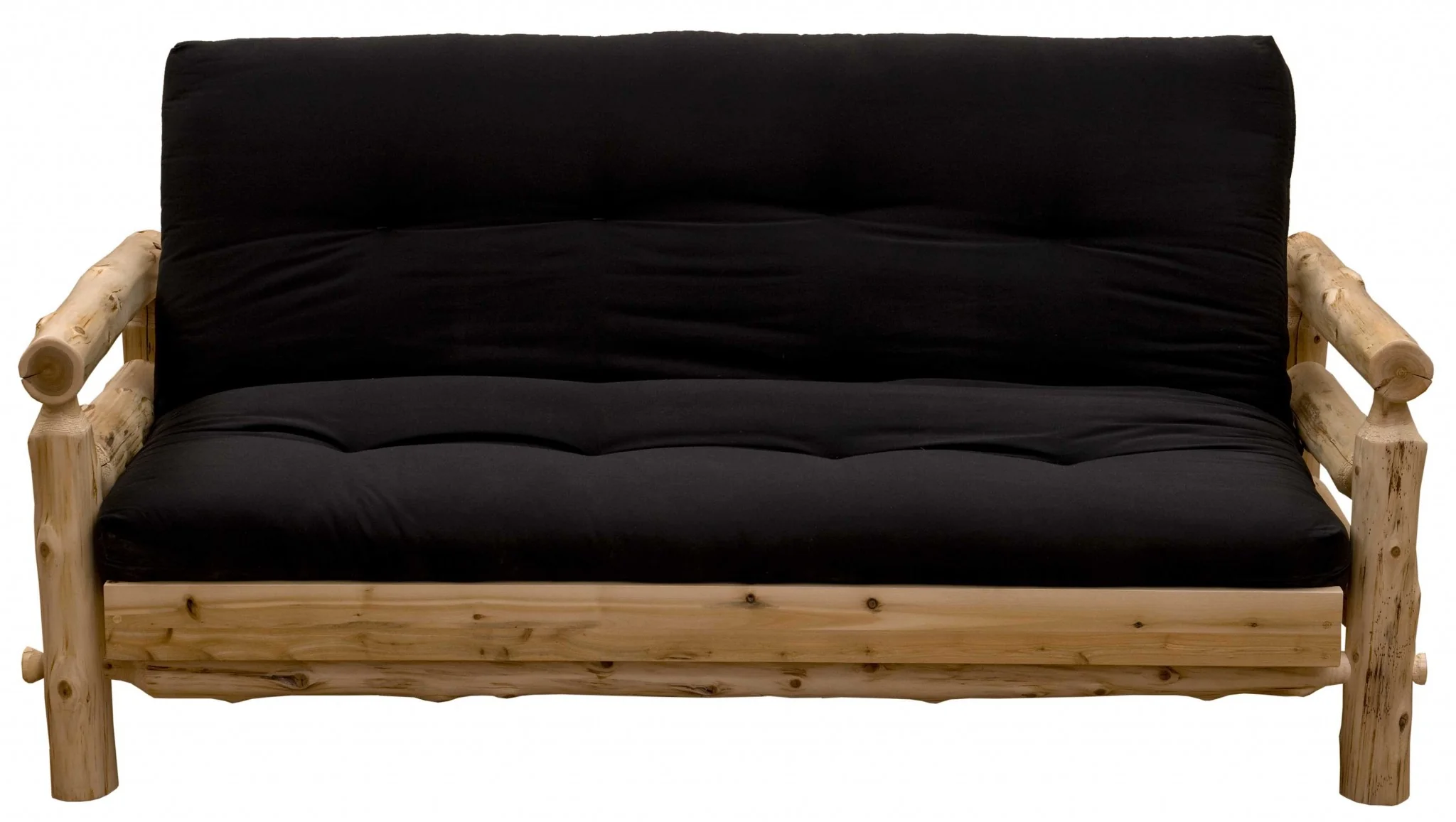 Authentic Log Cabin Natural Cedar Futon By Homeroots - Image 2
