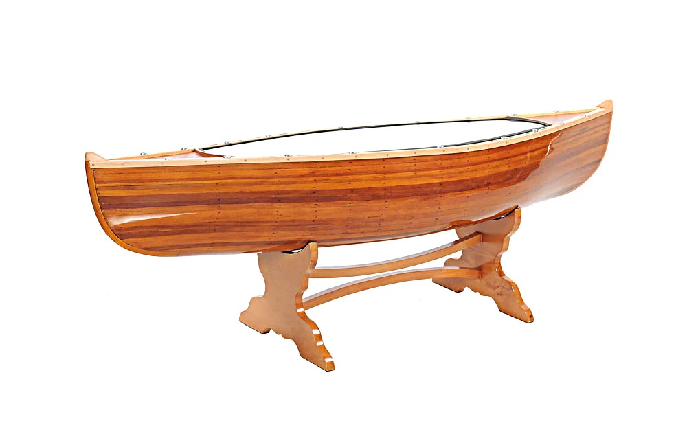 Authentic Real Wood Canoe Coffe Table By Homeroots - Image 3