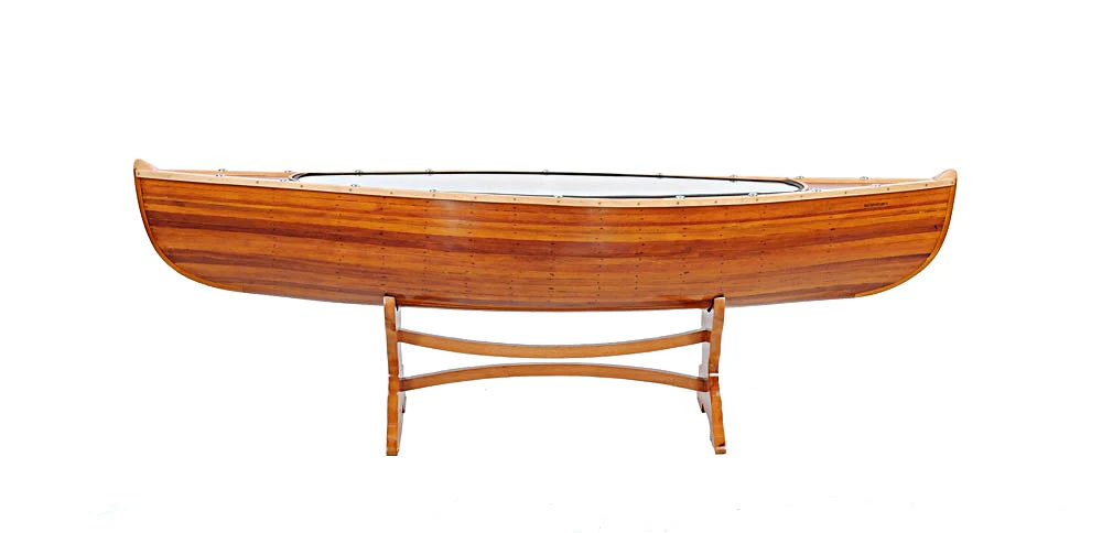 Authentic Real Wood Canoe Coffe Table By Homeroots - Image 4
