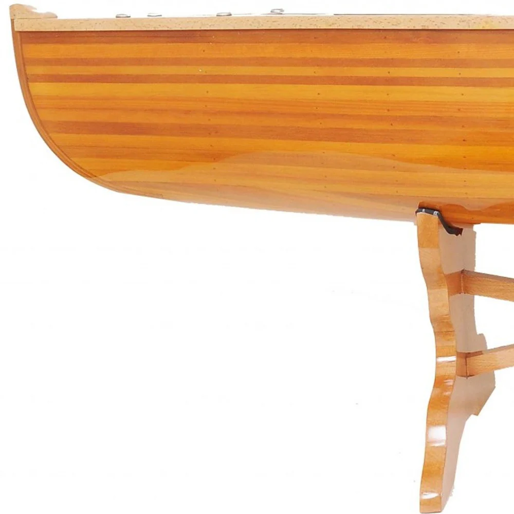 Authentic Real Wood Canoe Coffe Table By Homeroots - Image 5