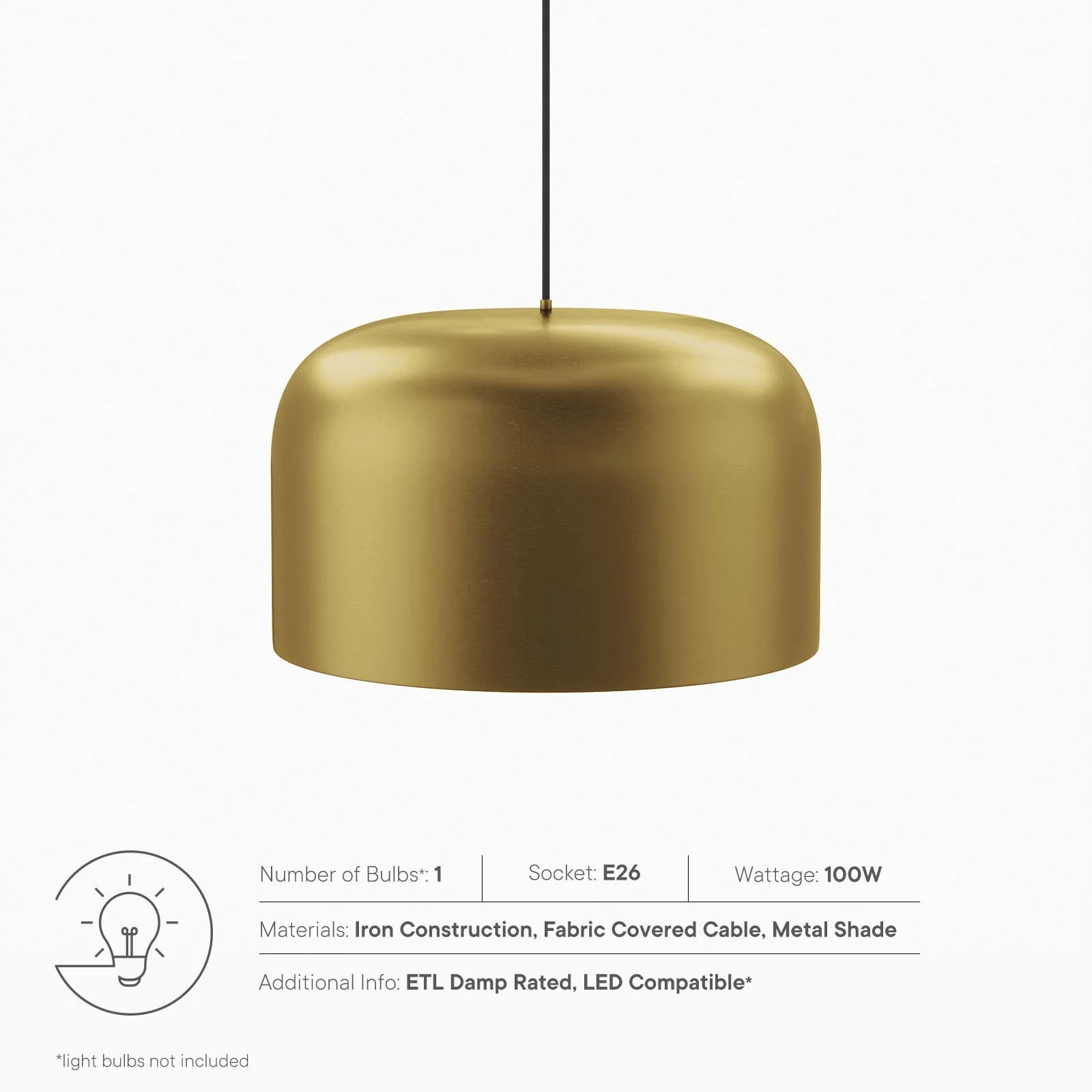 Avenue 1-Light Pendant Light By Modway - EEI-5665 - Image 14