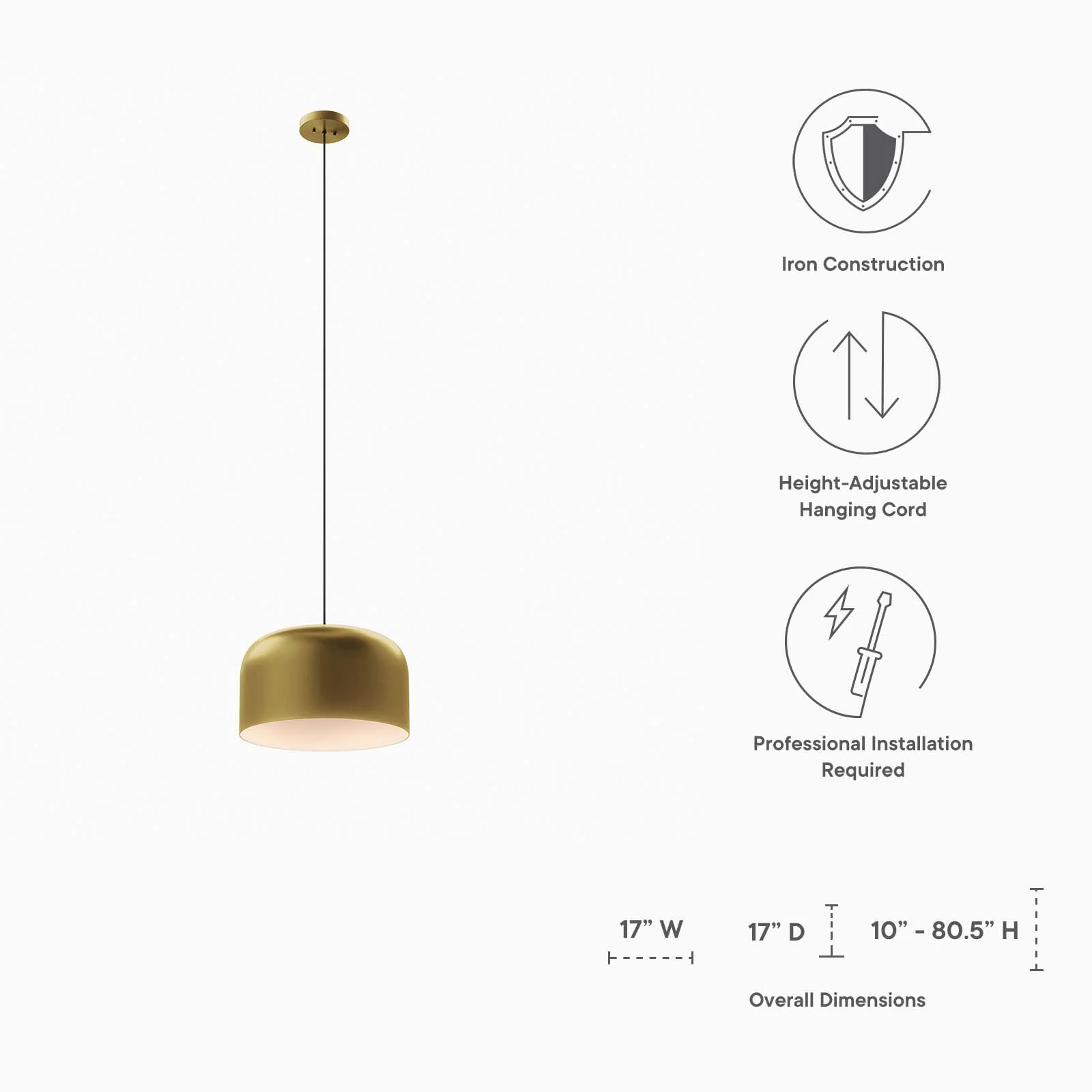 Avenue 1-Light Pendant Light By Modway - EEI-5665 - Image 15