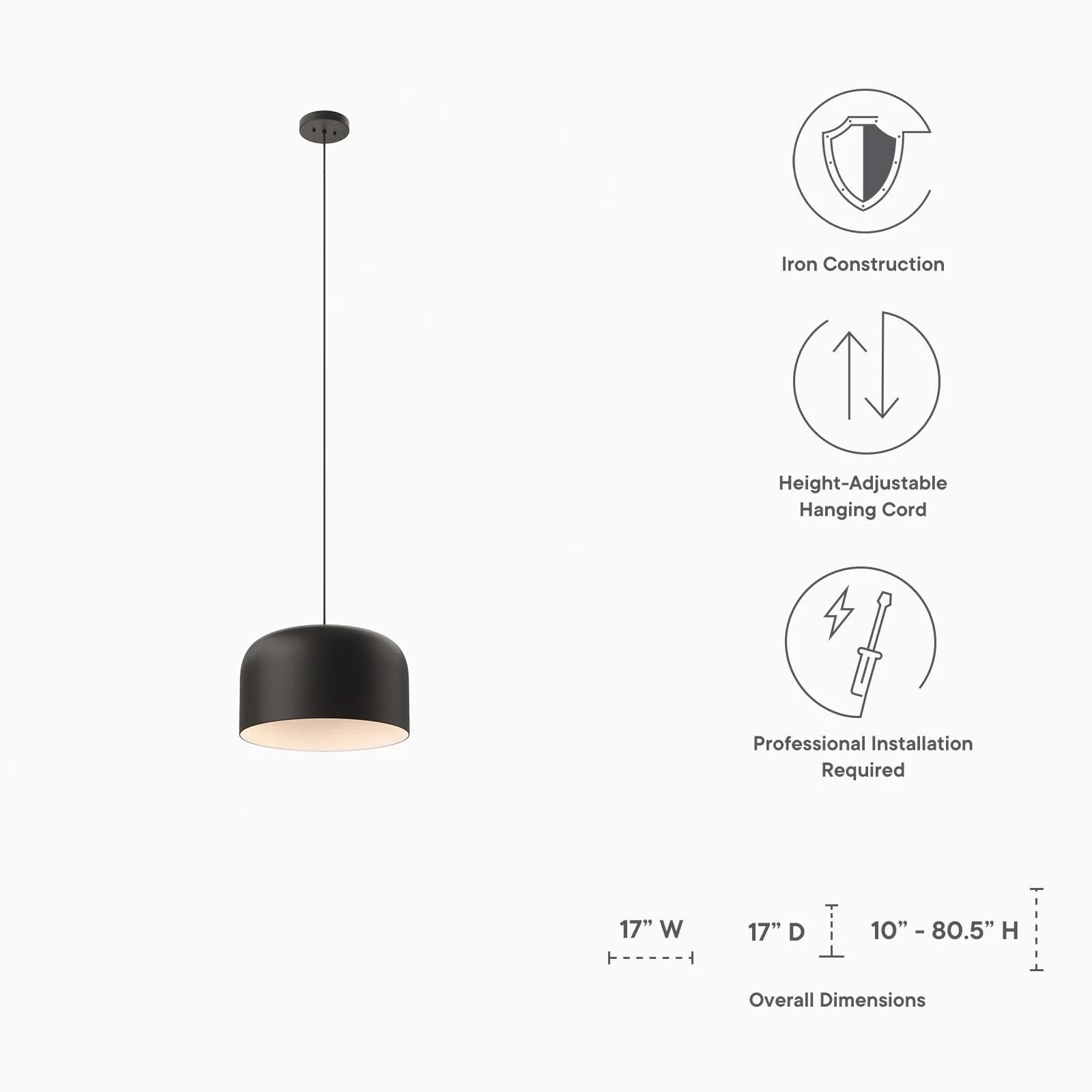 Avenue 1-Light Pendant Light By Modway - EEI-5665 - Image 8