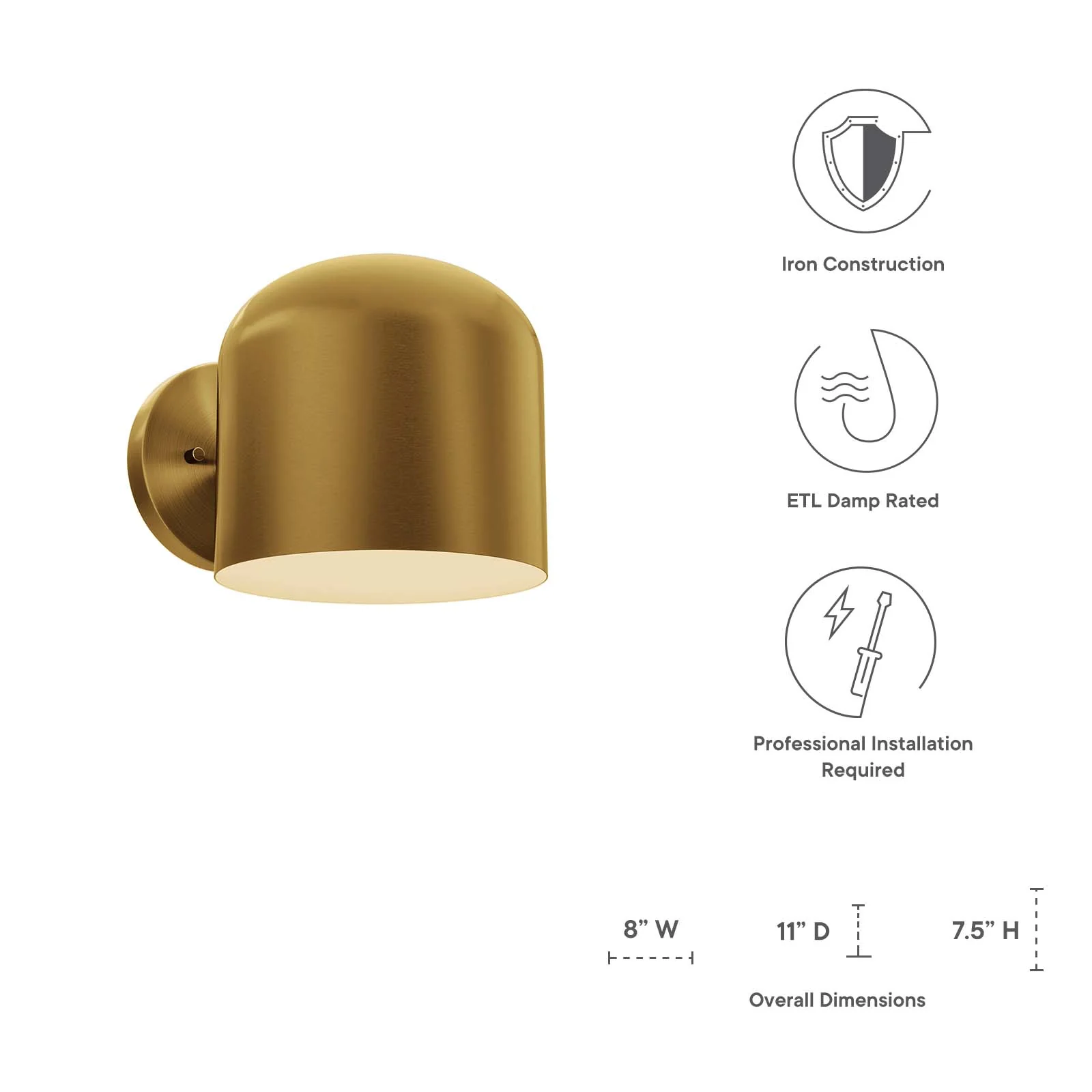 Avenue 1-Light Wall Sconce By Modway - EEI-5662 - Image 6