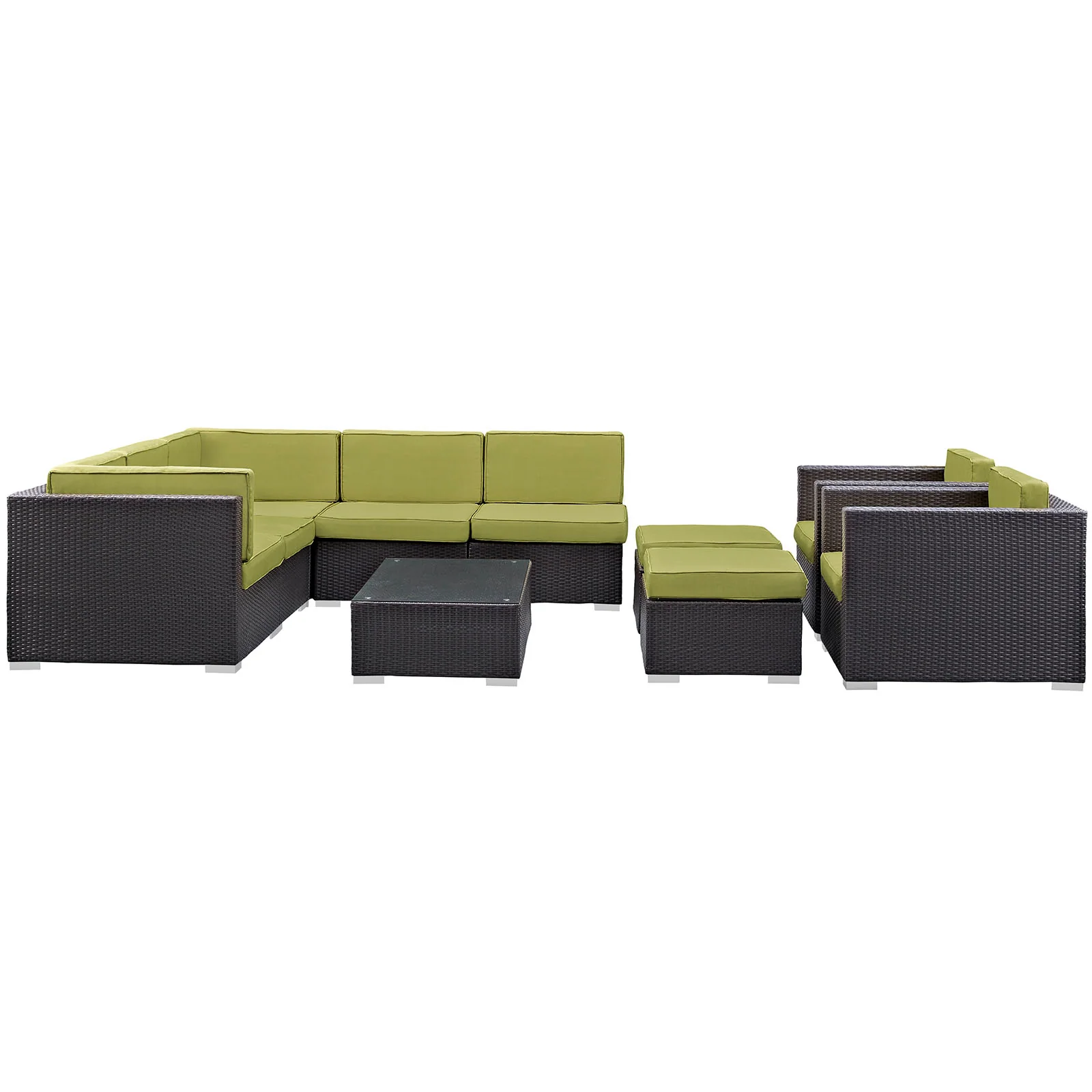 Avia 10 Piece Outdoor Patio Sectional Set By Modway - EEI-826 - Image 10