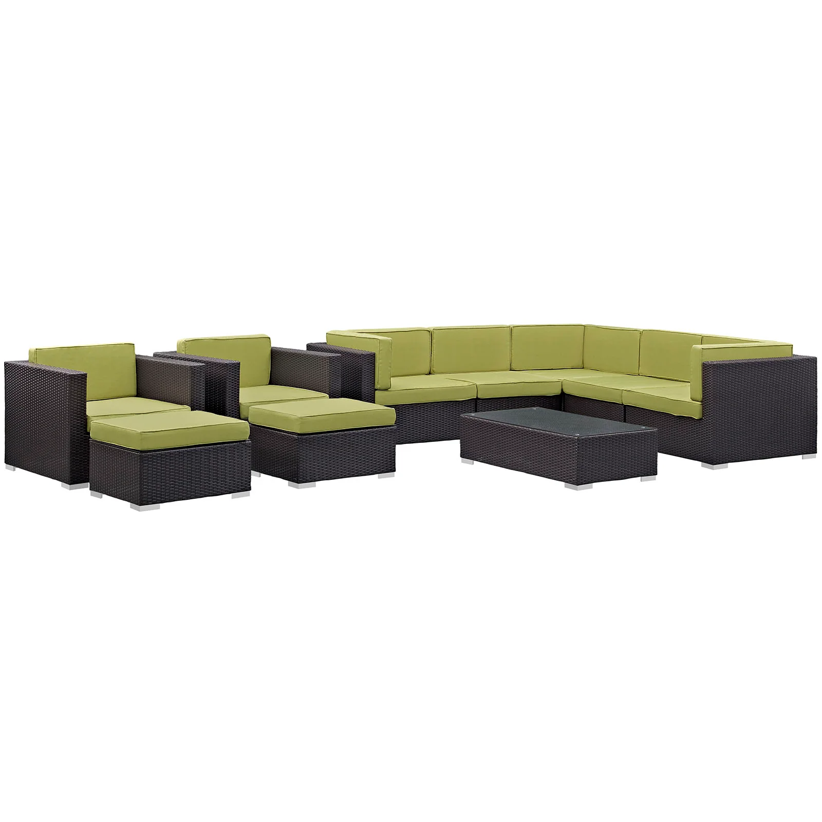 Avia 10 Piece Outdoor Patio Sectional Set By Modway - EEI-826 - Image 11