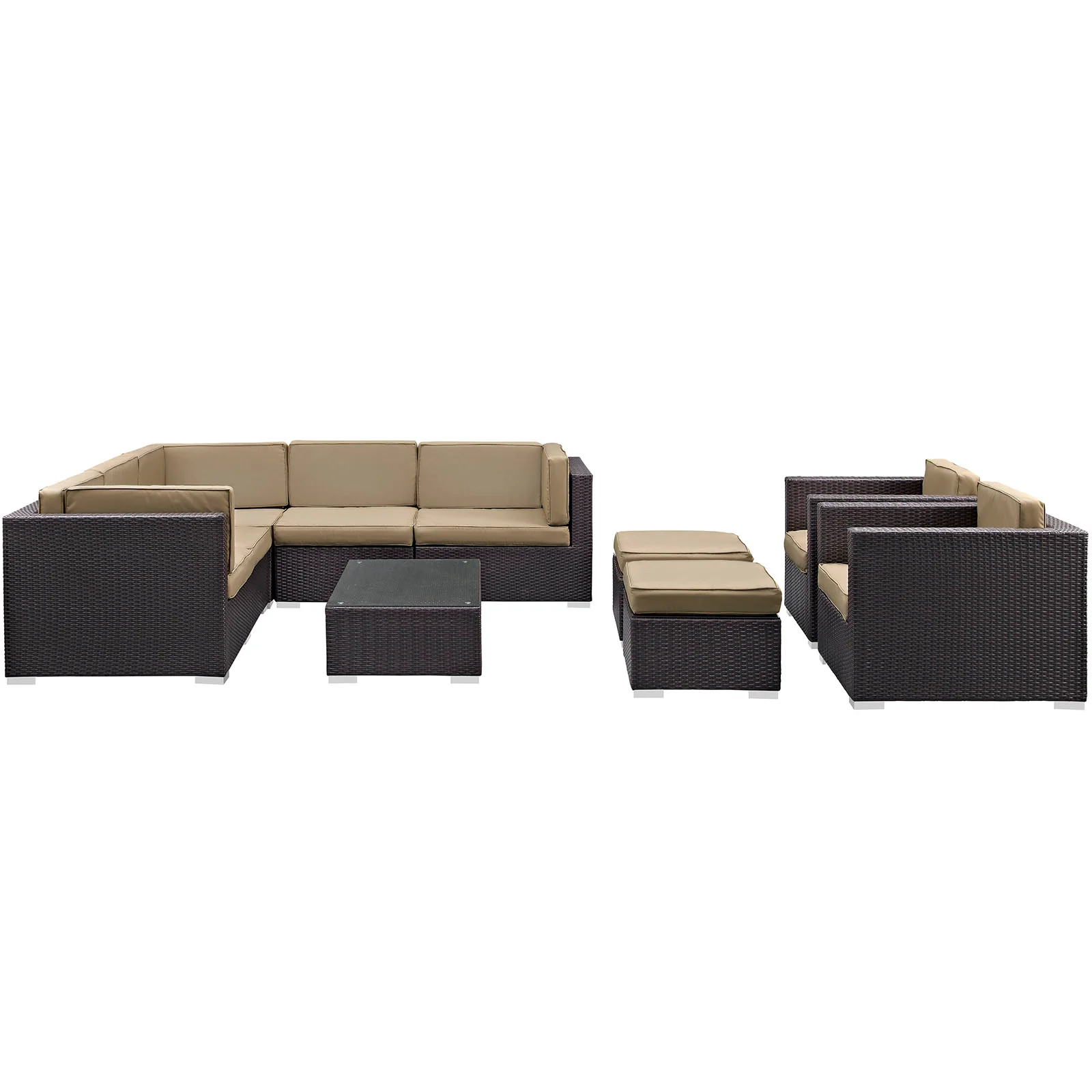 Avia 10 Piece Outdoor Patio Sectional Set By Modway - EEI-826 - Image 16