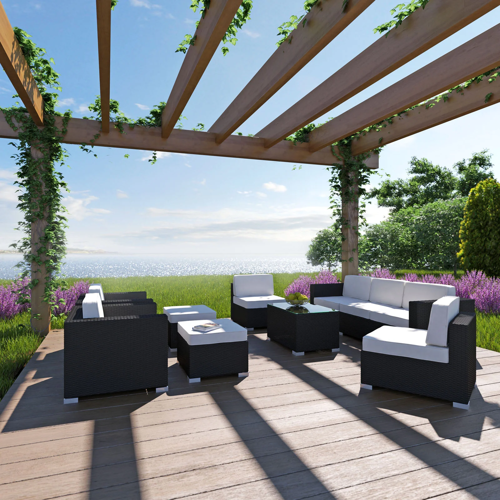 Avia 10 Piece Outdoor Patio Sectional Set By Modway - EEI-826 - Image 5